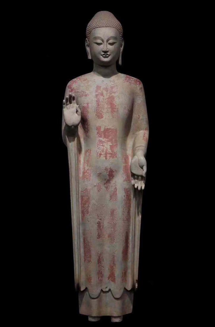 Standing Buddha Statue, Qingzhou, Northern Qi Dynasty (1 of 9)