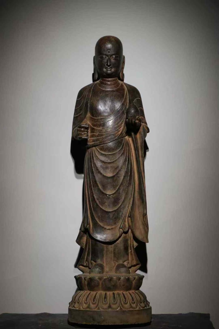 Blue Stone K?itigarbha Bodhisattva, Tang Dynasty (1 of 9)