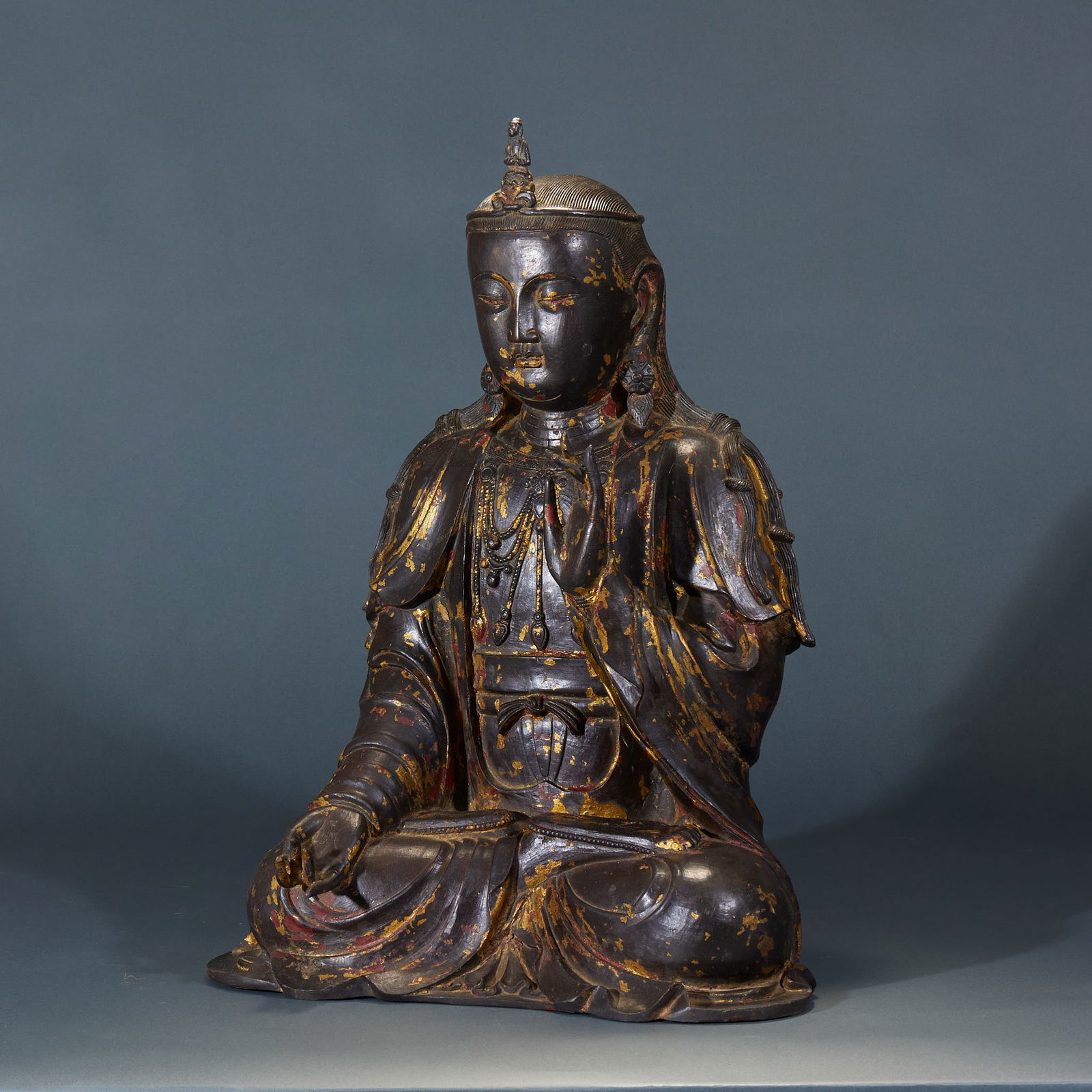 Gilt Lacquered Bronze Zhenwu Emperor Statue, Ming Dynasty (1 of 10)
