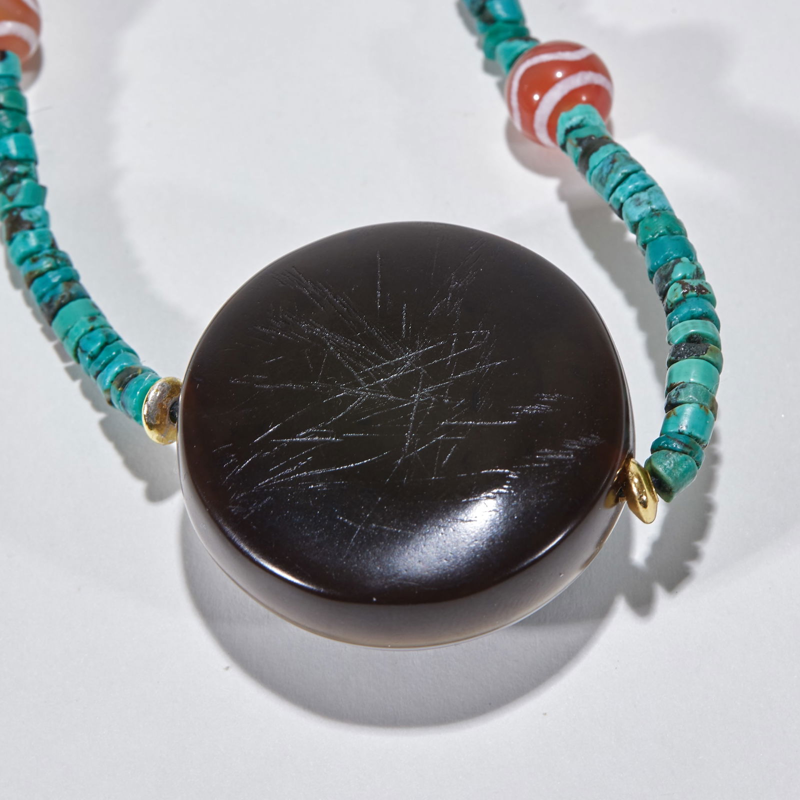 Agate Banded Bead Pendant - 3