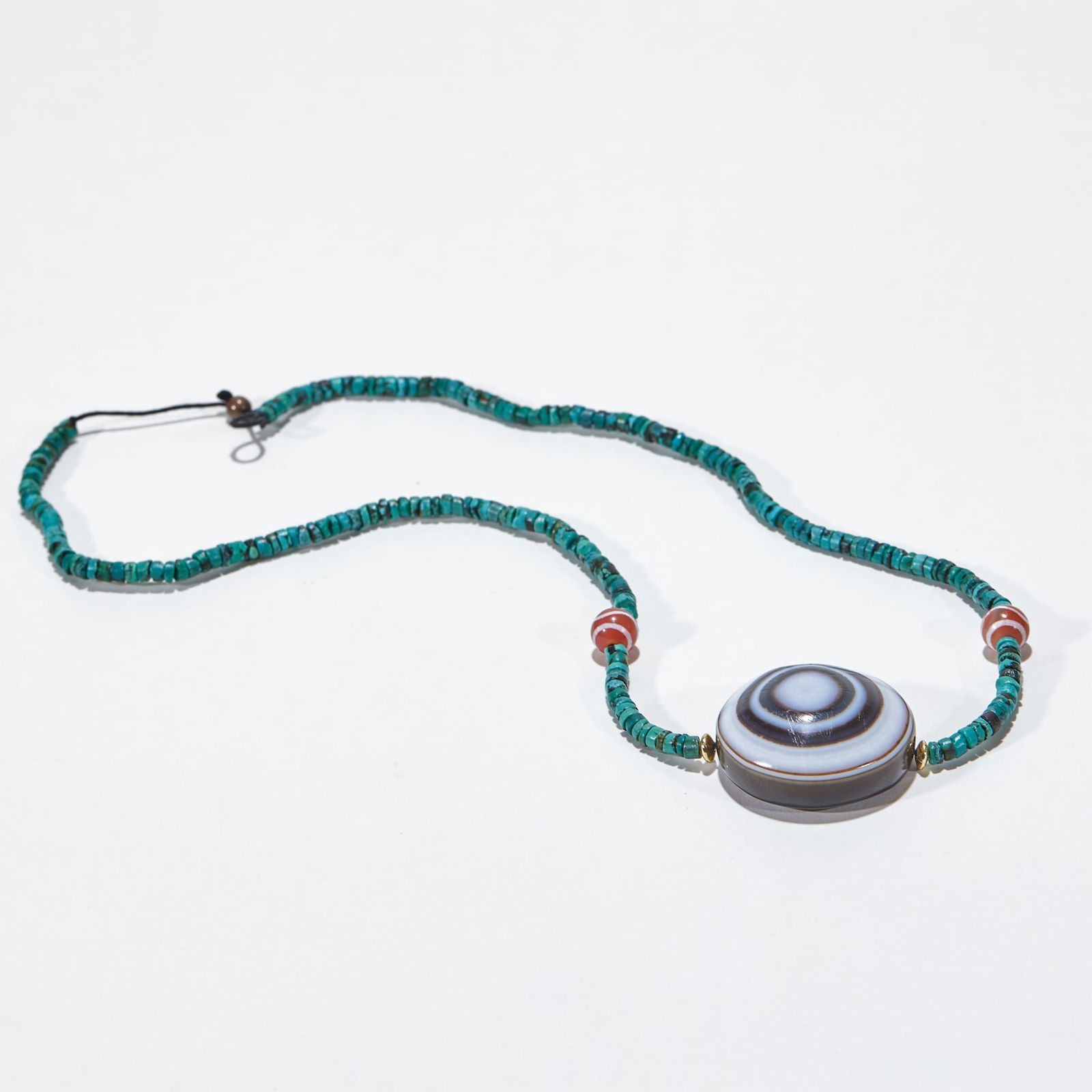 Agate Banded Bead Pendant - 5