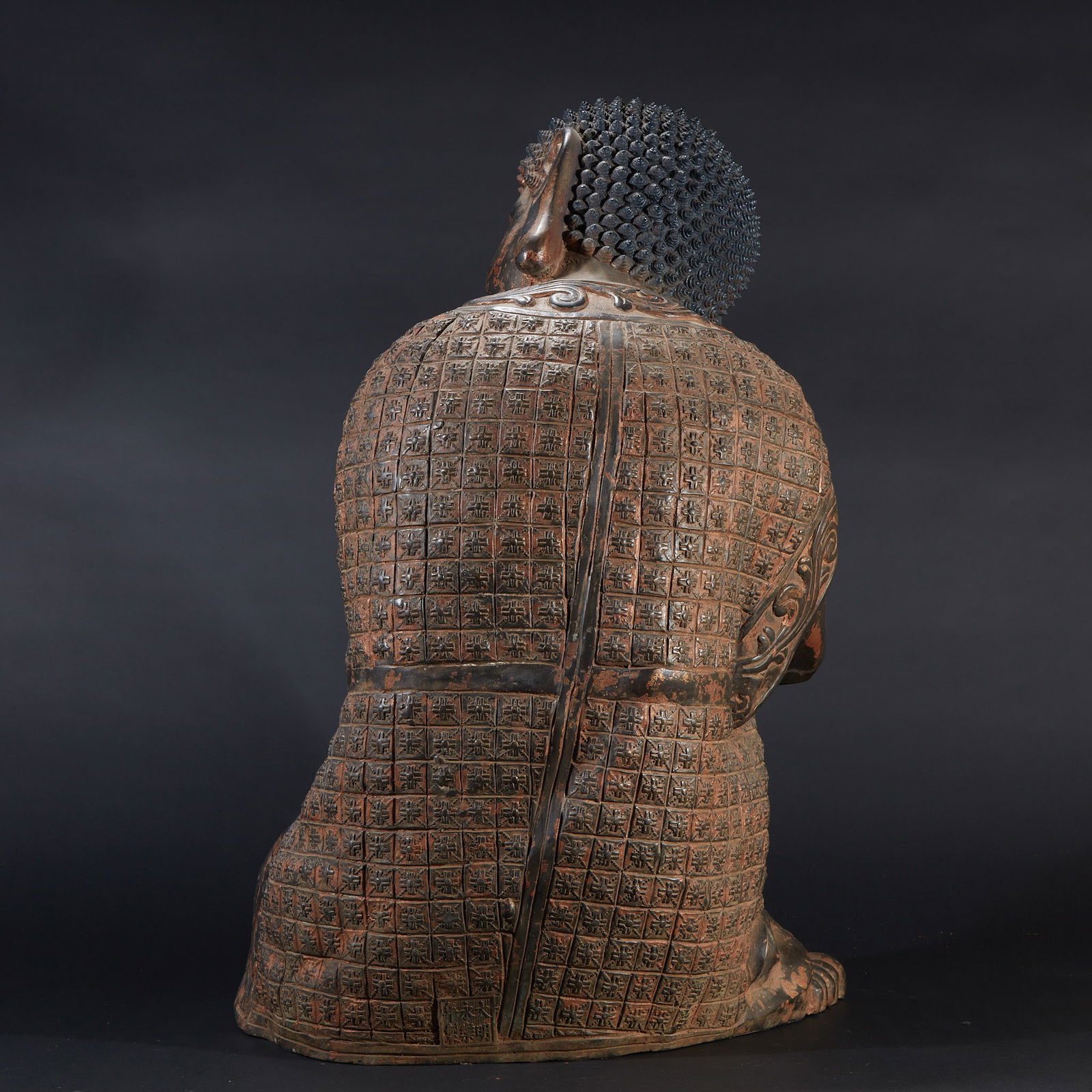 Bronze Seated Buddha Statue with Partial Gilding - 7