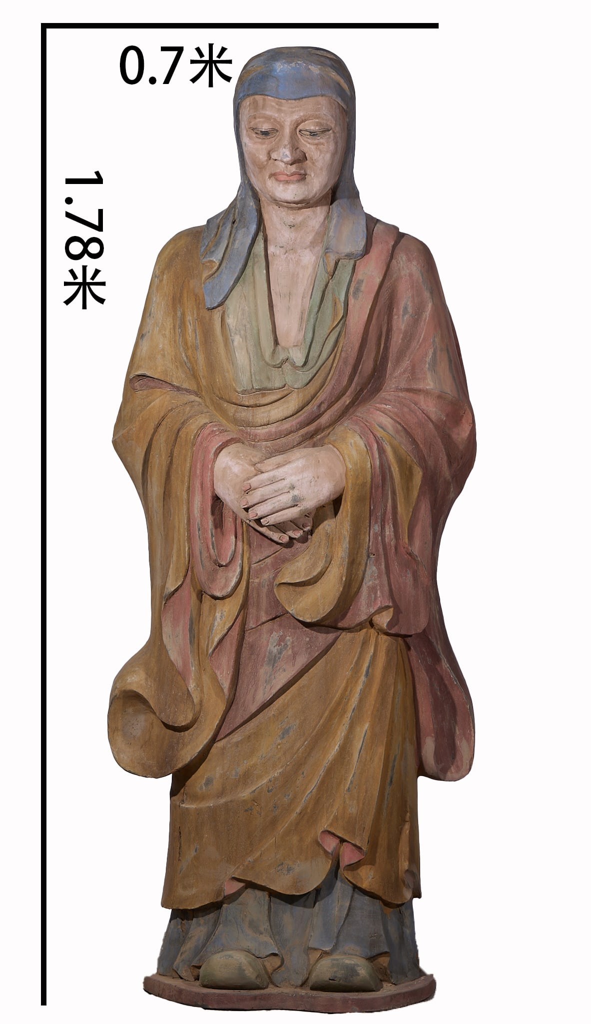 Wooden Standing Arhat Statues, Pre-Ming Dynasty (1 of 13)