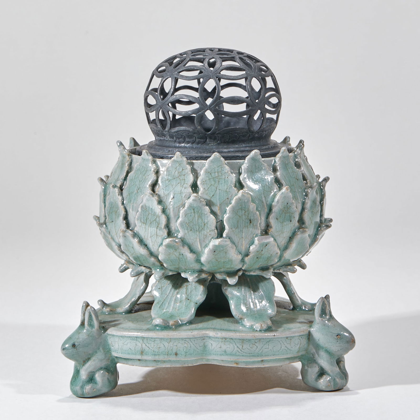 Koryo Celadon Rabbit Censer - 4