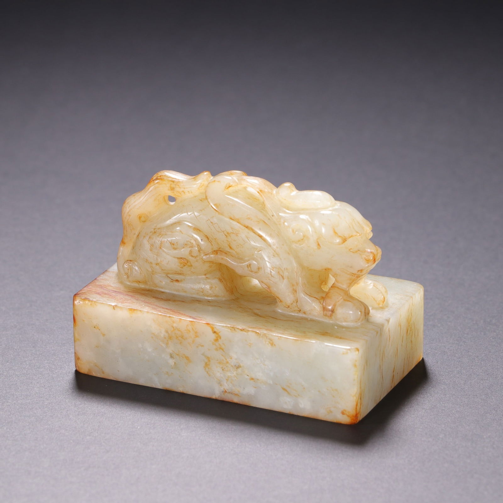 Hotan Jade Seal with Kylin Knob (1 of 9)