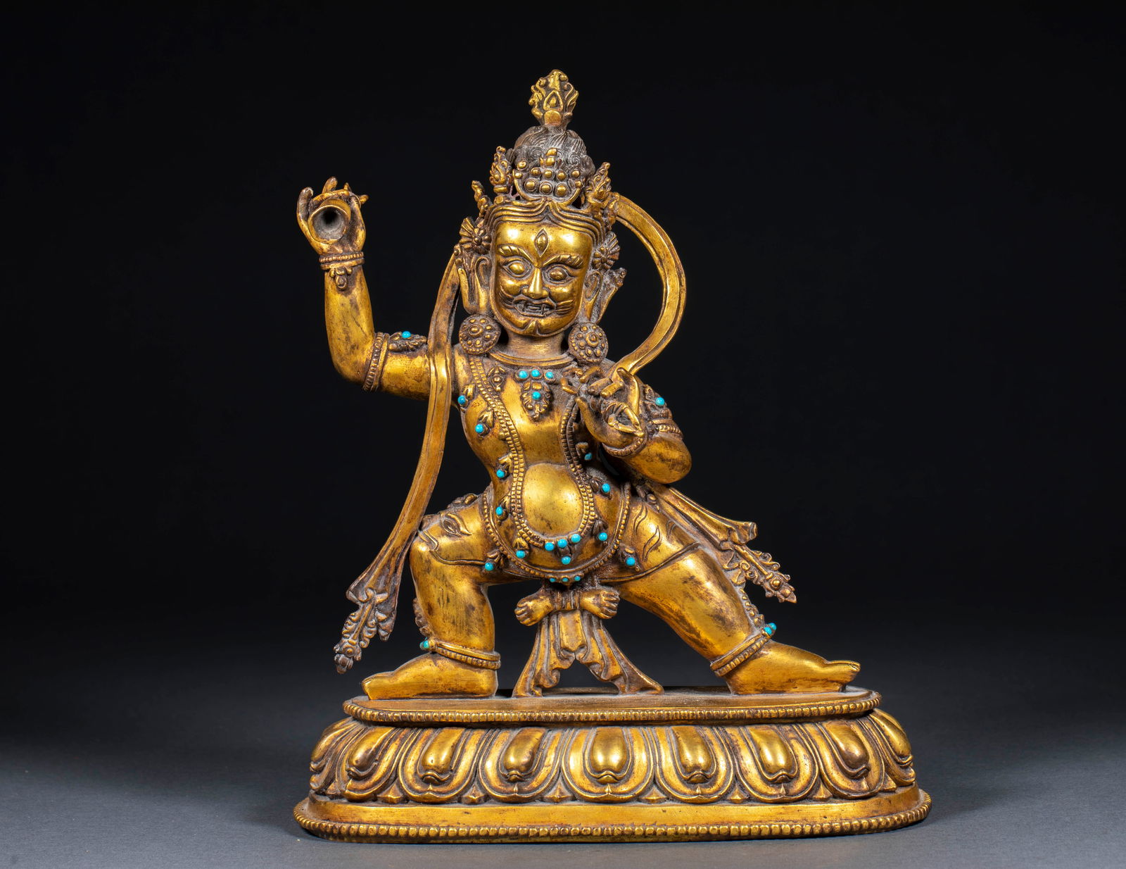 Qing Dynasty: Gilt Bronze Vajrapani Statue (1 of 9)