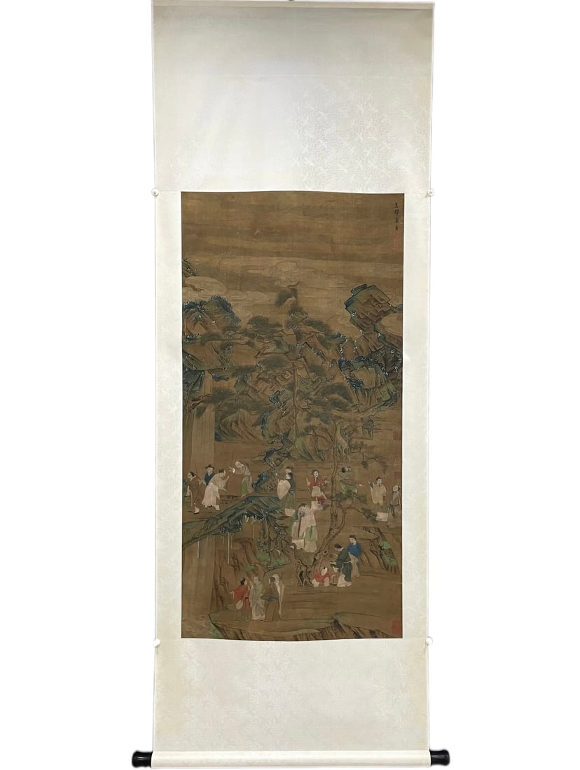 Ming Dynasty: Tang Bohu, Landscape Vertical Scroll (1 of 12)