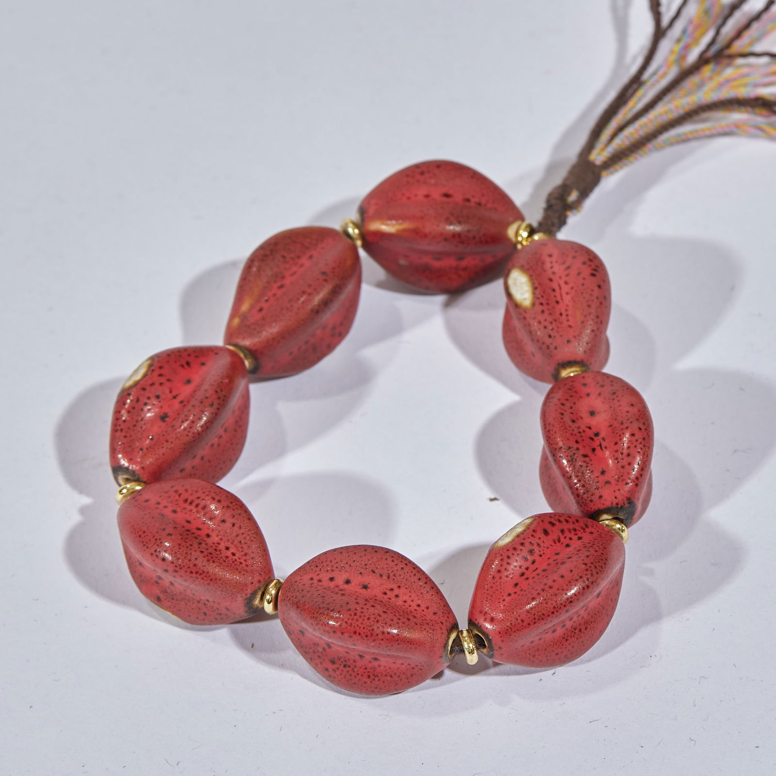 Burgundy Beaded Bracelet - 4