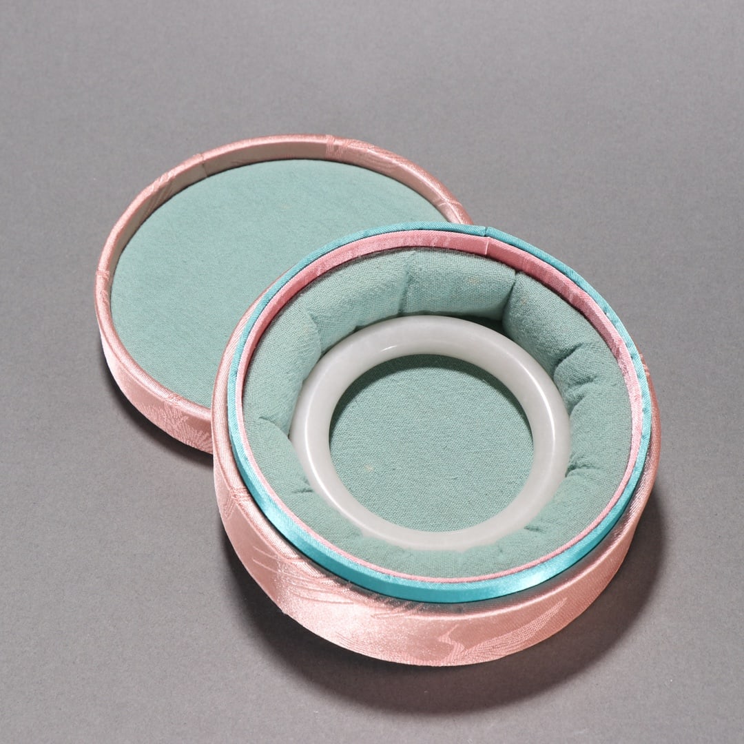 Hotan White Jade Round Bangle (1 of 9)