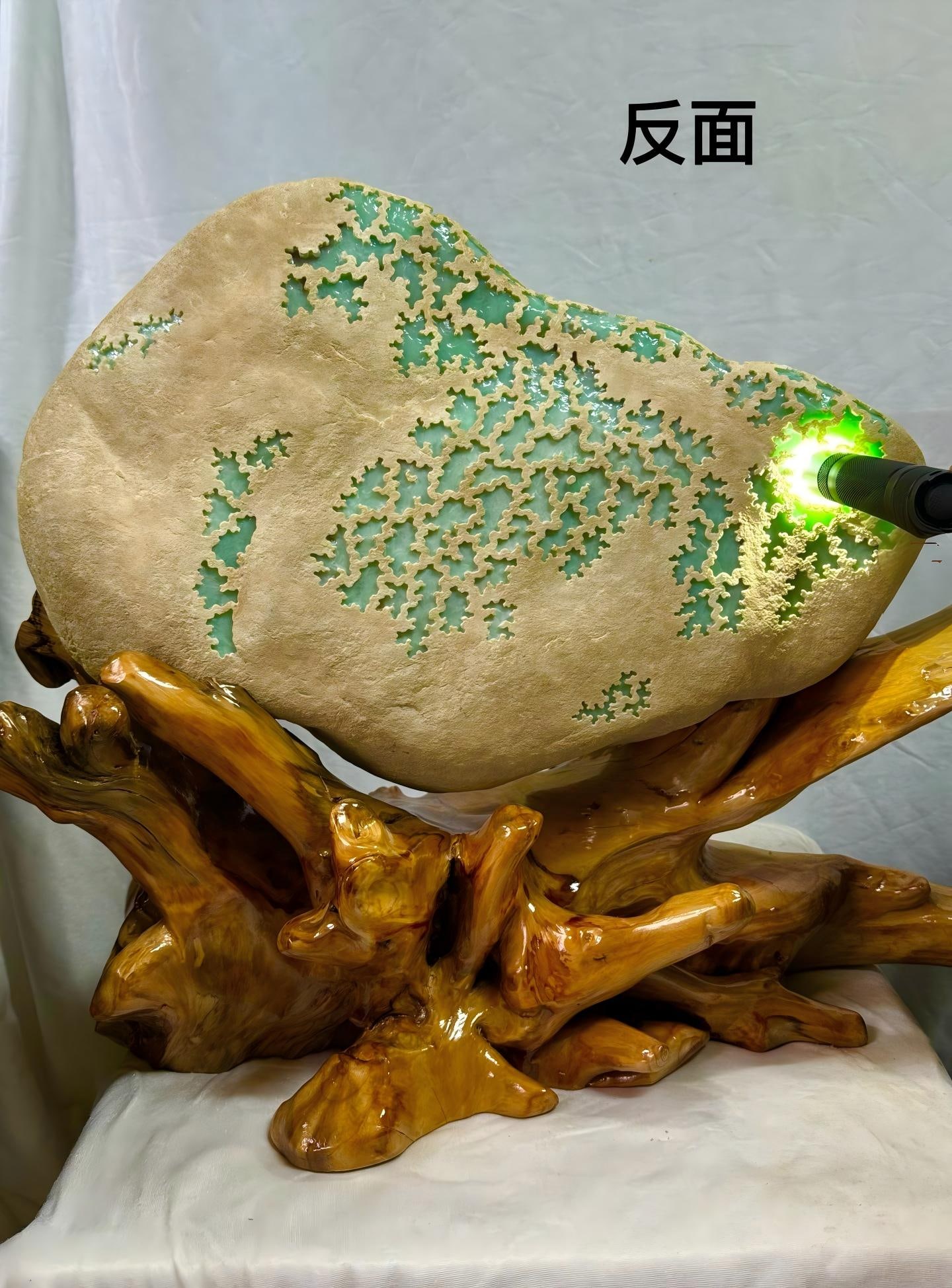 A-grade full green jadeite rough stone - 3