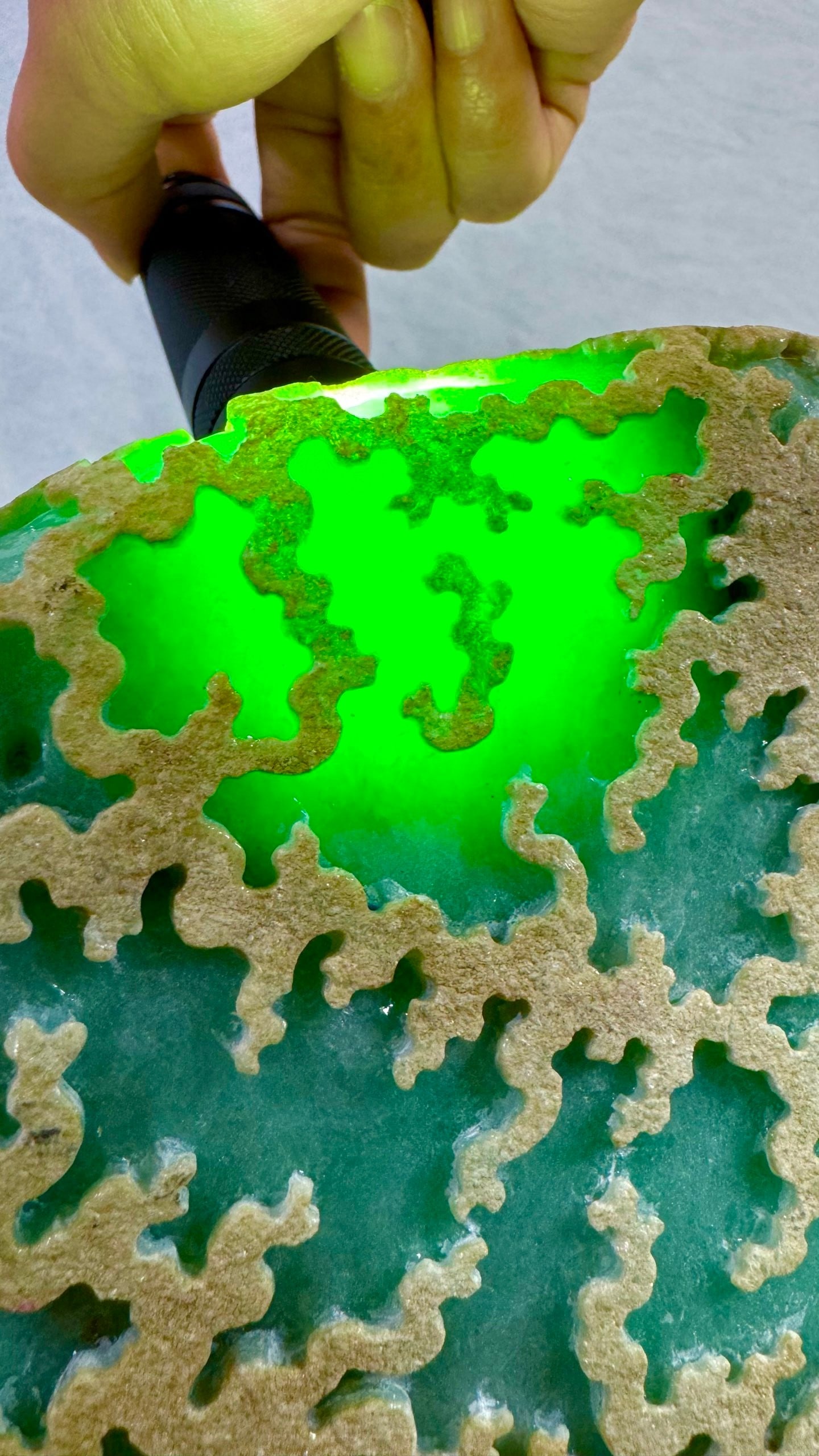 A-grade full green jadeite rough stone - 4