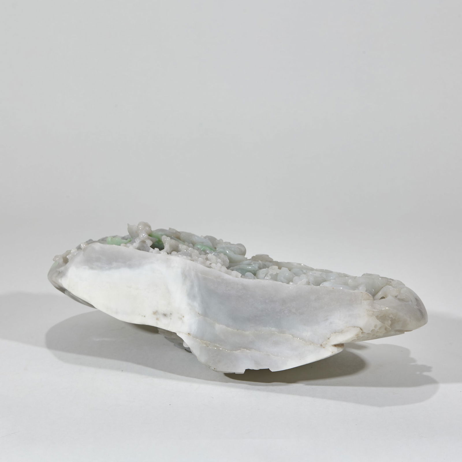 Andaite jade mountain with figures under a pine tree - 3