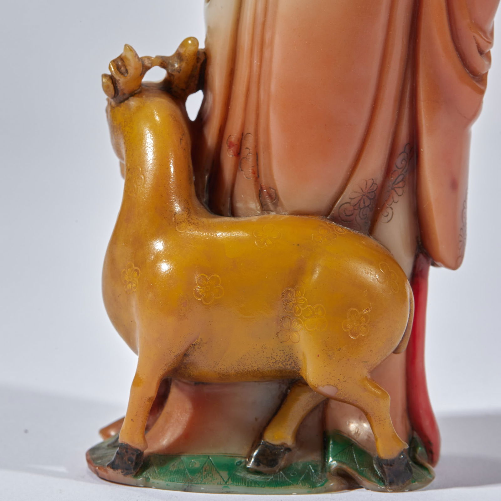 Shoushan stone "Meng Gu Offering Longevity" - 10