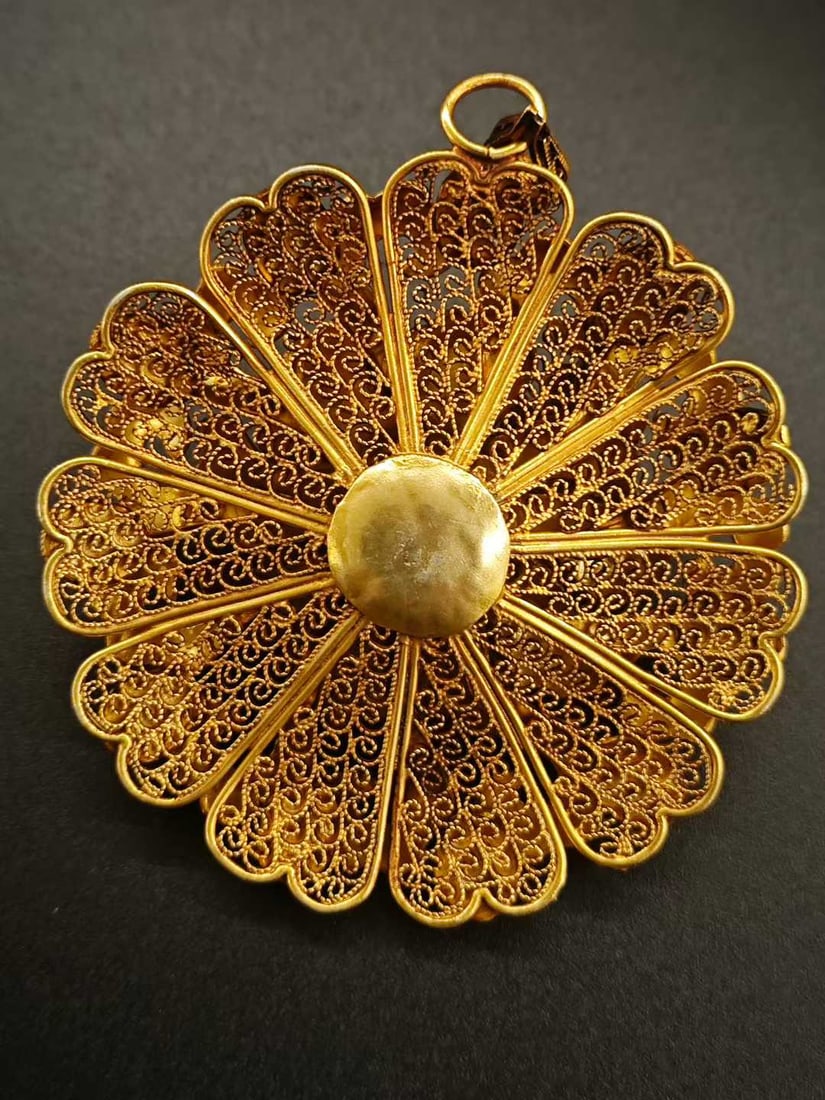 Filigree multi-layered ruby pendant - 5