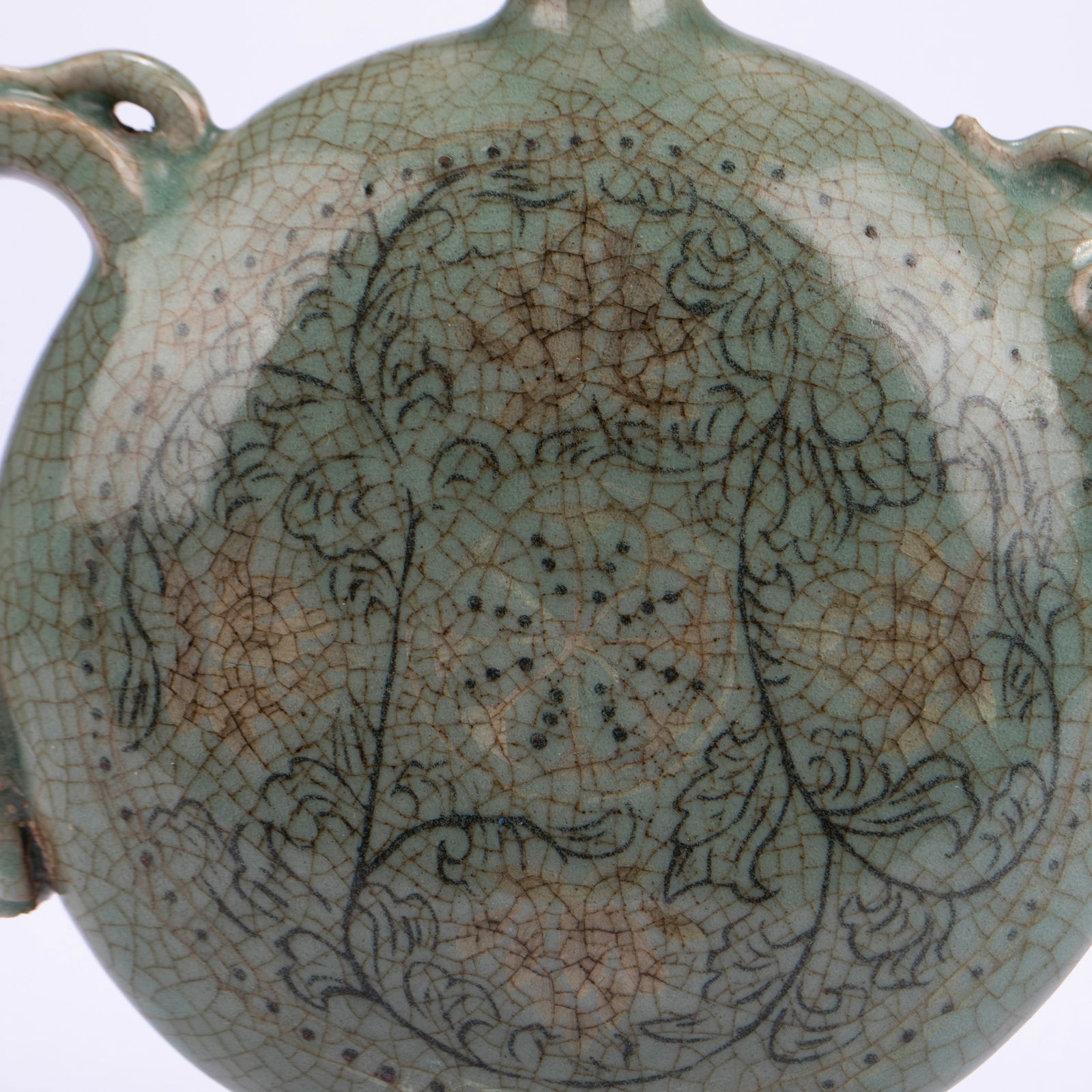 Goryeo Celadon Flat Flask with Fish-shaped Spout - 3