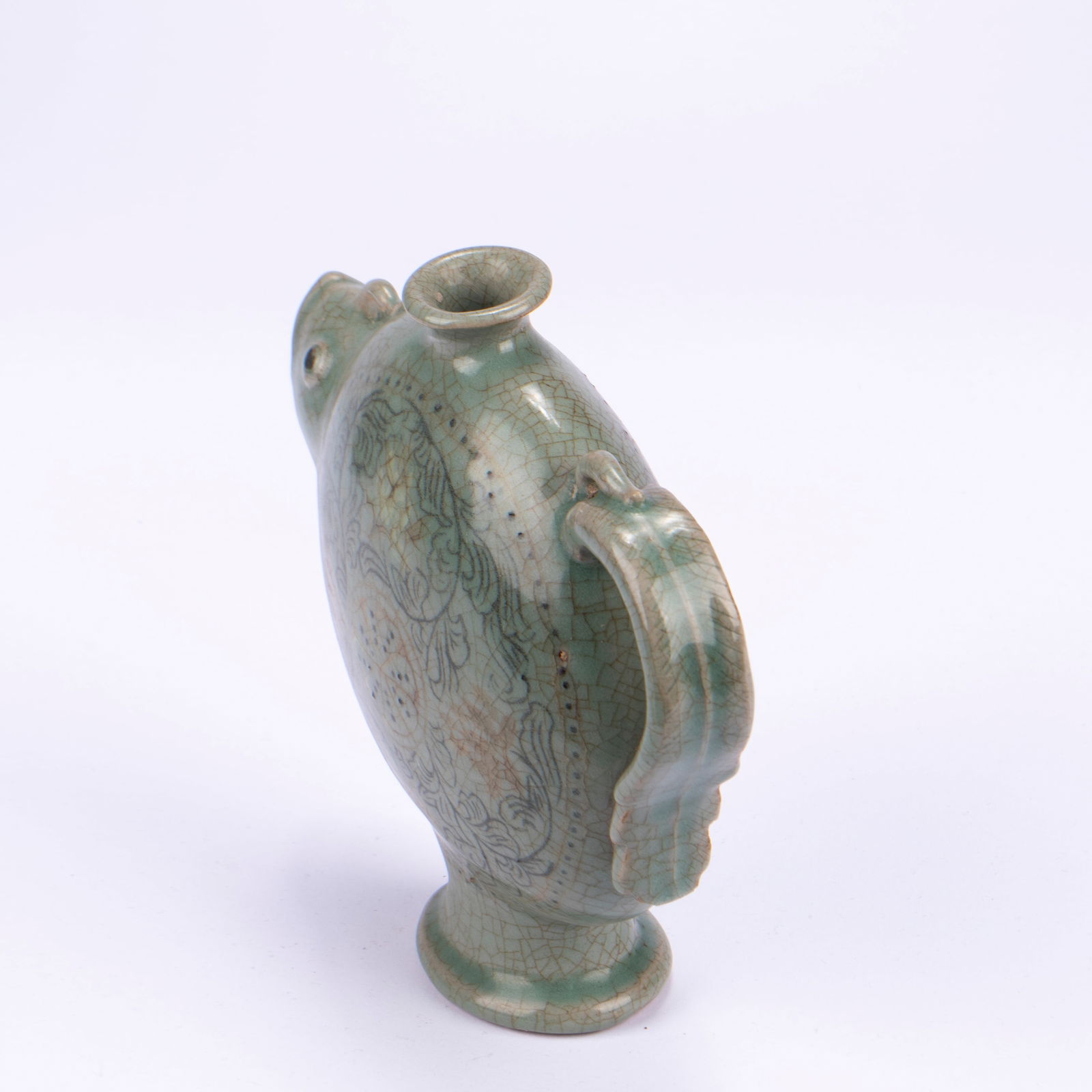 Goryeo Celadon Flat Flask with Fish-shaped Spout - 7