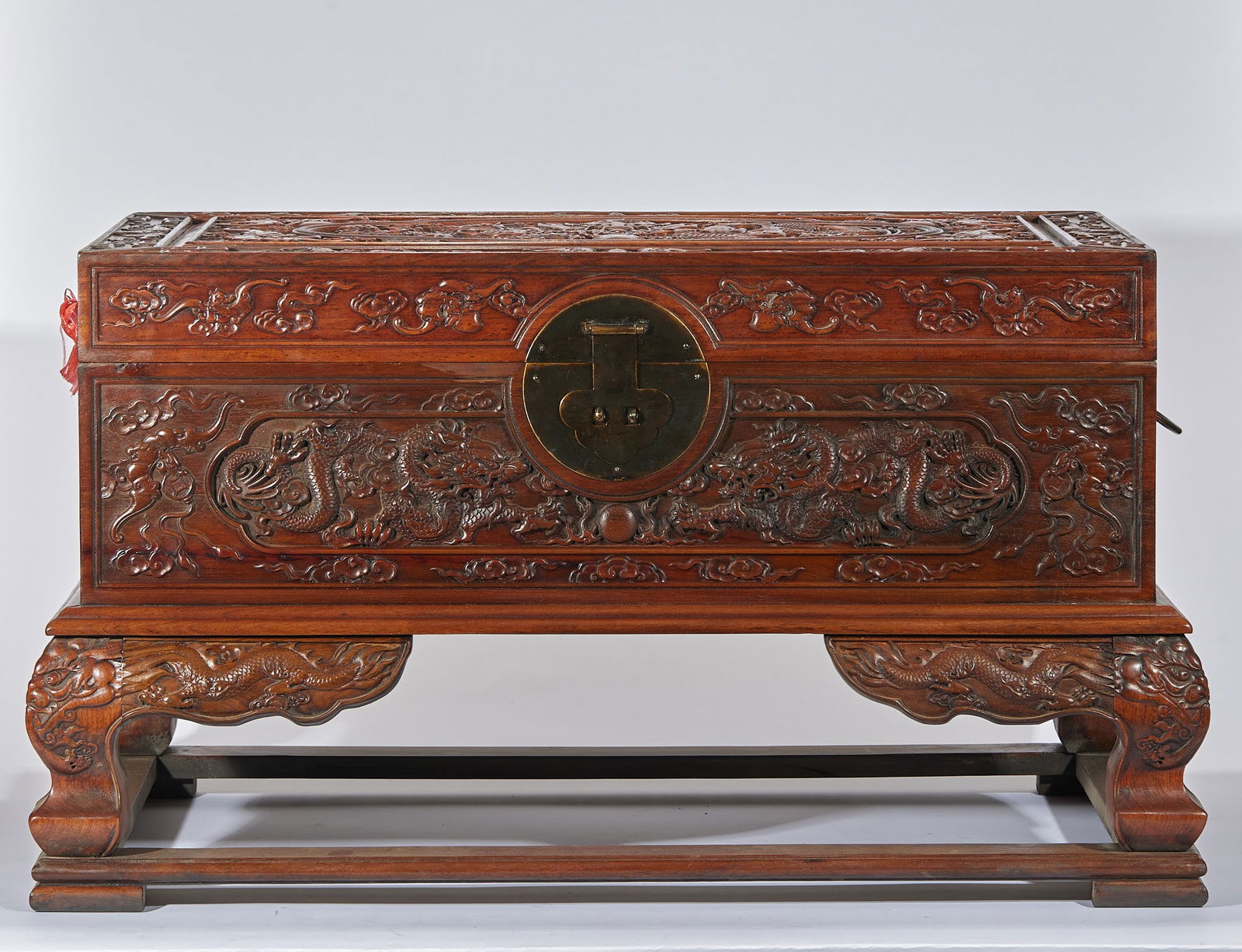 Huanghuali Box with Dragon Pattern - 10
