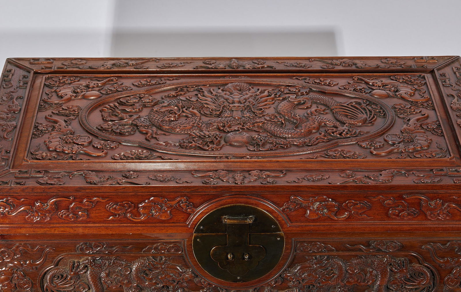 Huanghuali Box with Dragon Pattern - 11