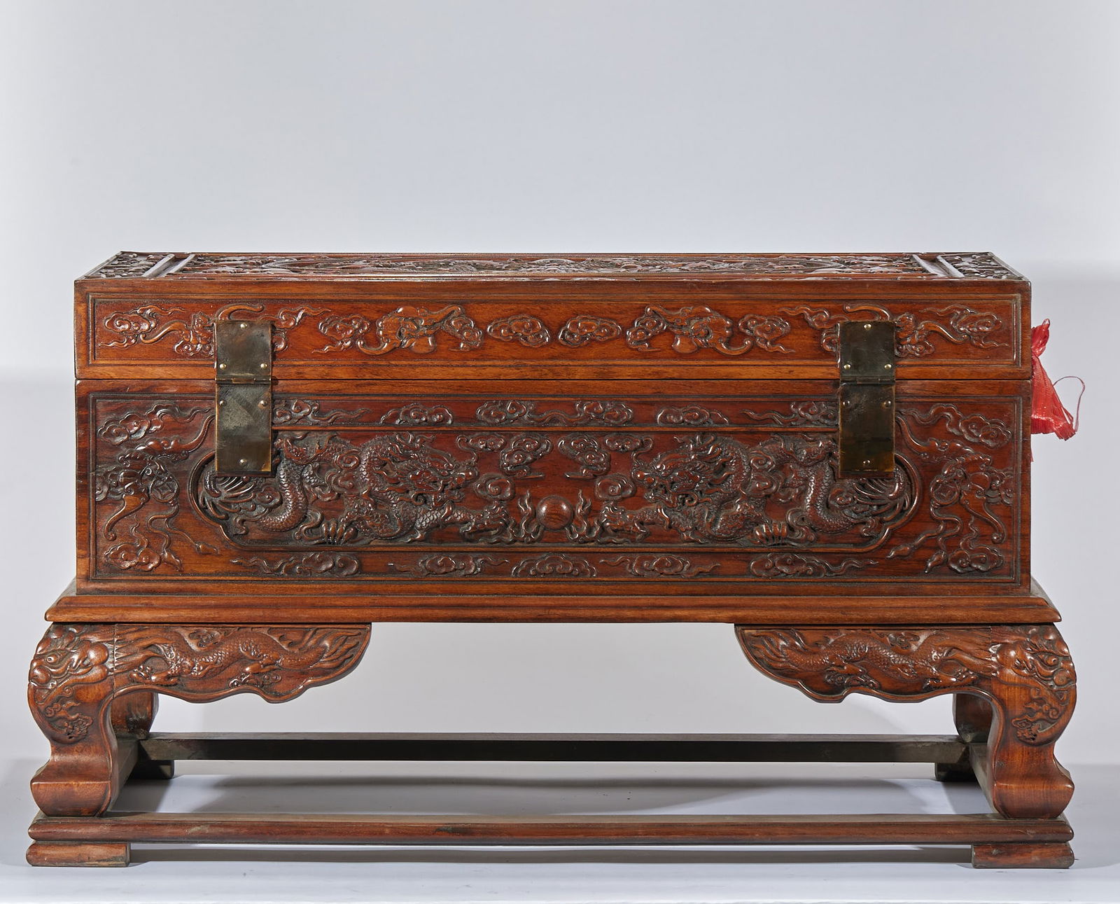 Huanghuali Box with Dragon Pattern - 2