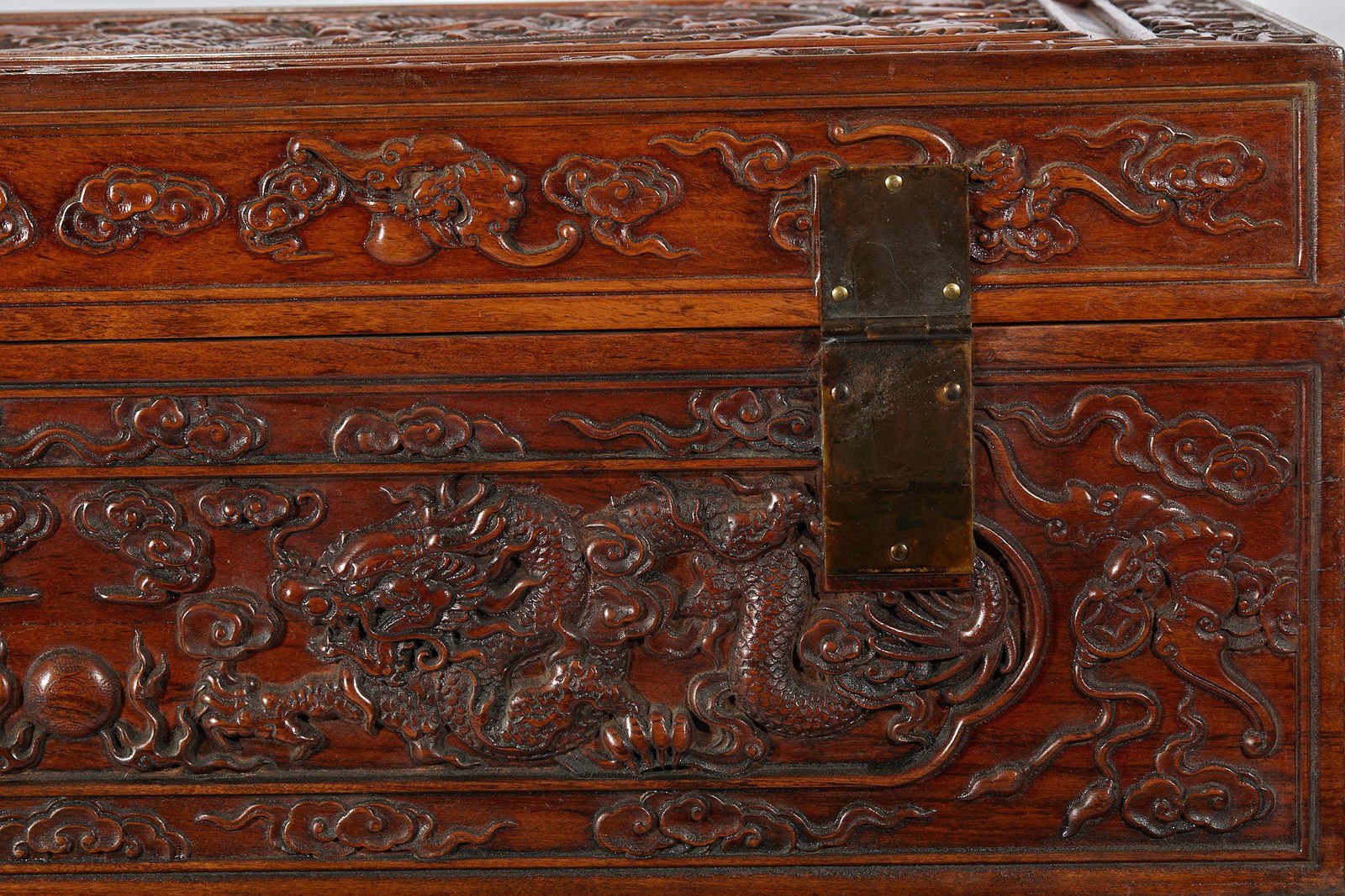 Huanghuali Box with Dragon Pattern - 4