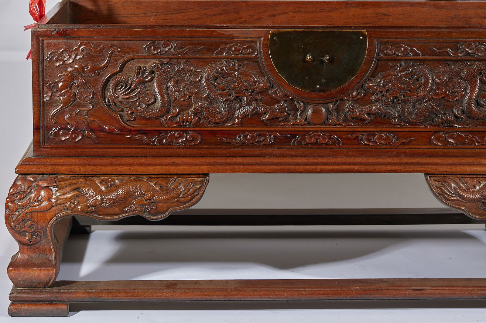 Huanghuali Box with Dragon Pattern - 7