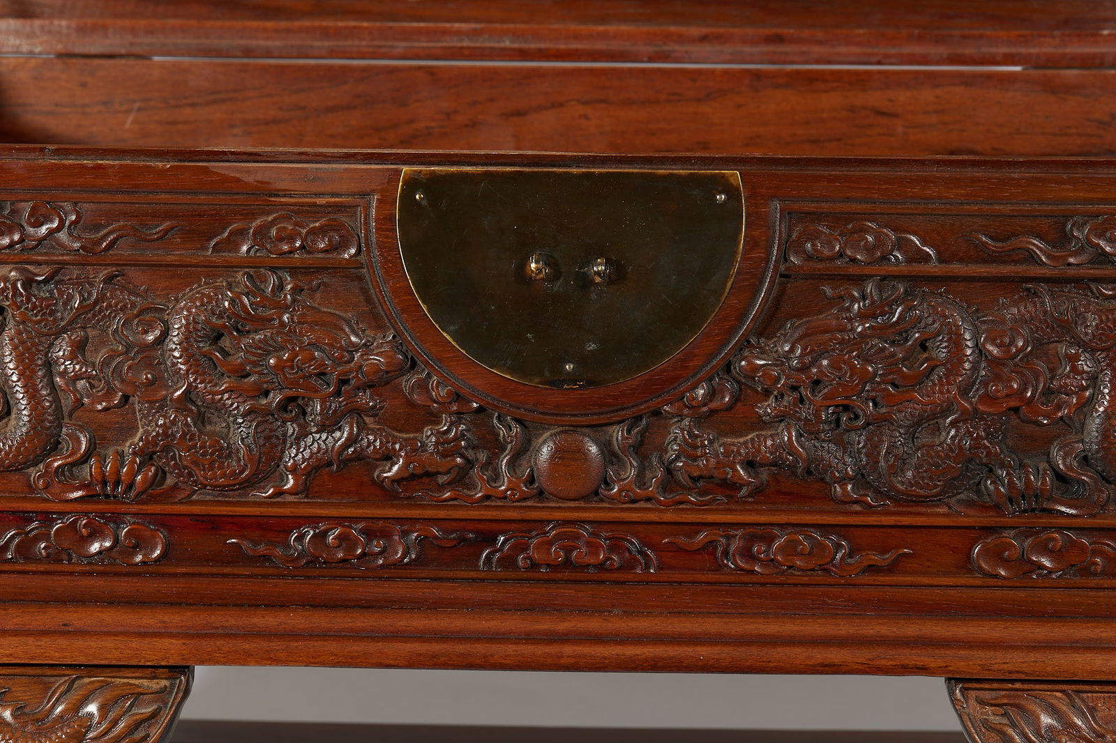 Huanghuali Box with Dragon Pattern - 8