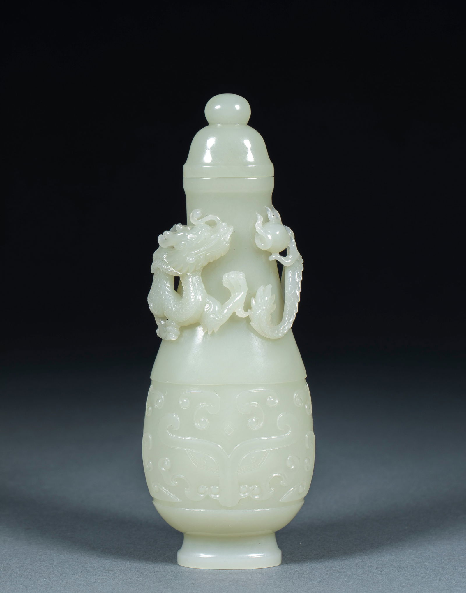 Hotan Jade Dragon Vase (1 of 14)