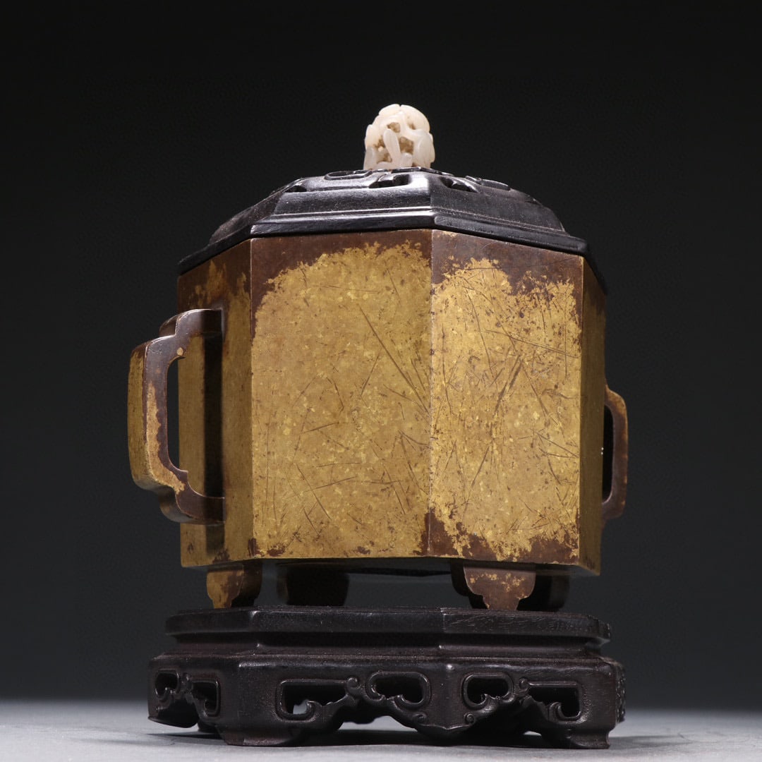 Copper-body Octagonal Incense Burner - 2
