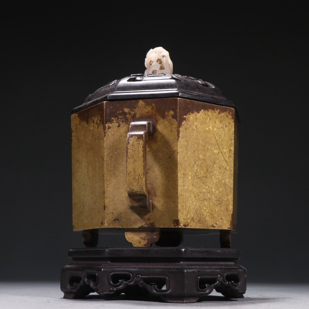 Copper-body Octagonal Incense Burner - 3