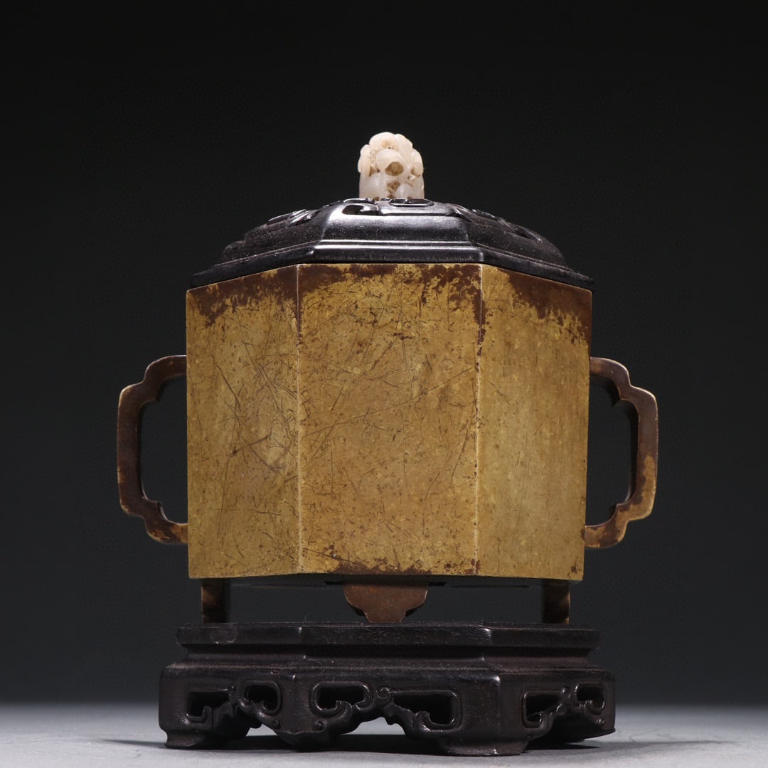 Copper-body Octagonal Incense Burner - 6