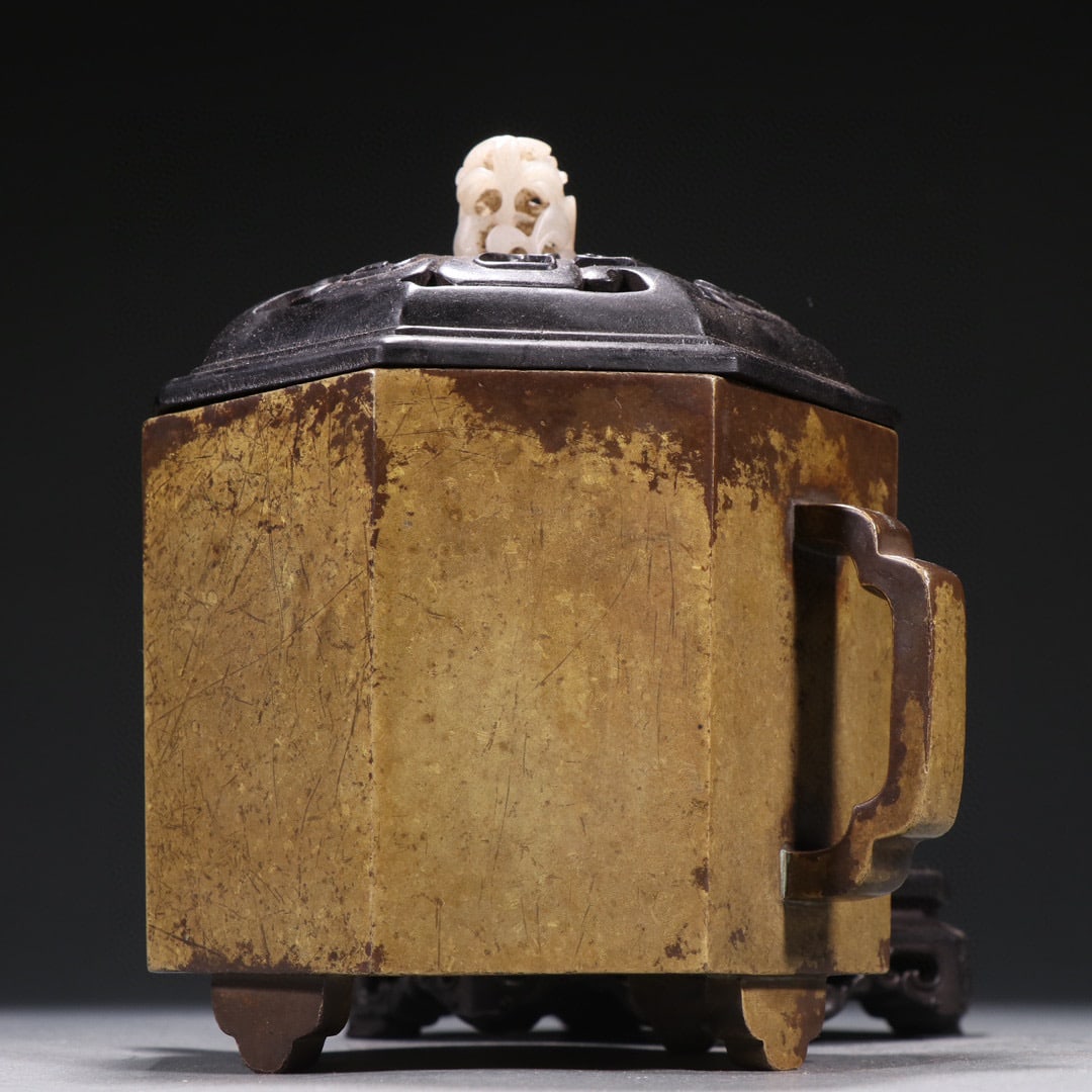 Copper-body Octagonal Incense Burner - 7