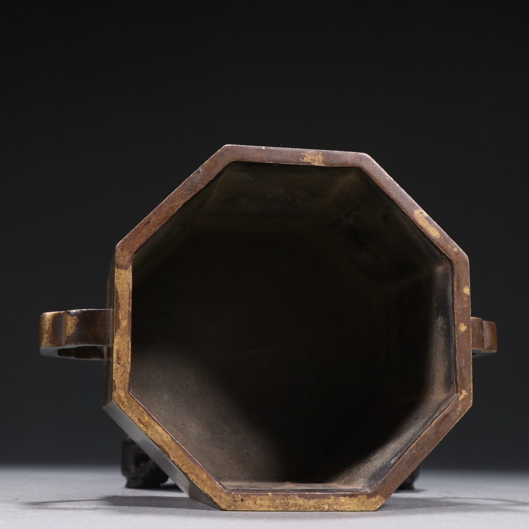 Copper-body Octagonal Incense Burner - 8