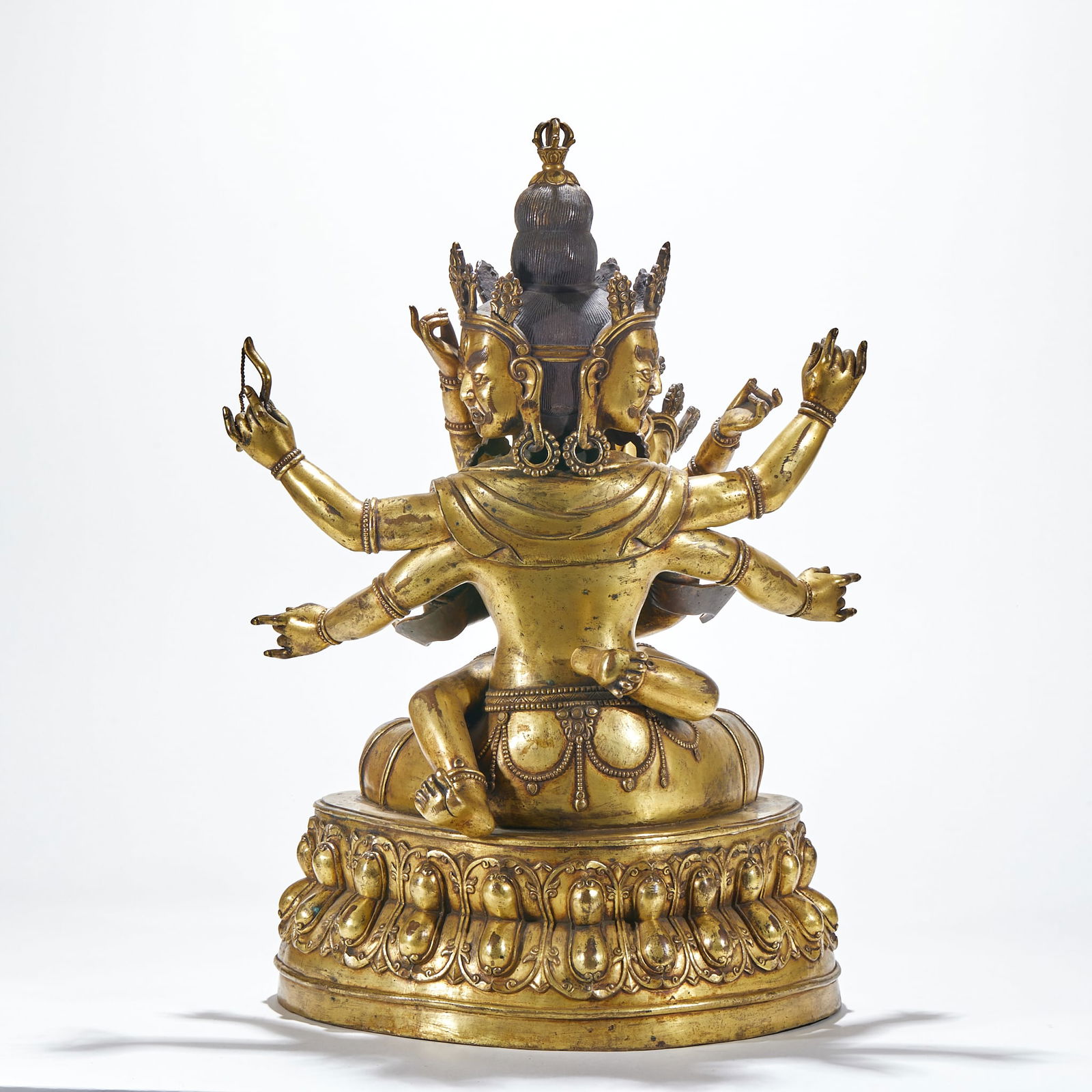 Gilded Bronze Hevajra Statue - 11