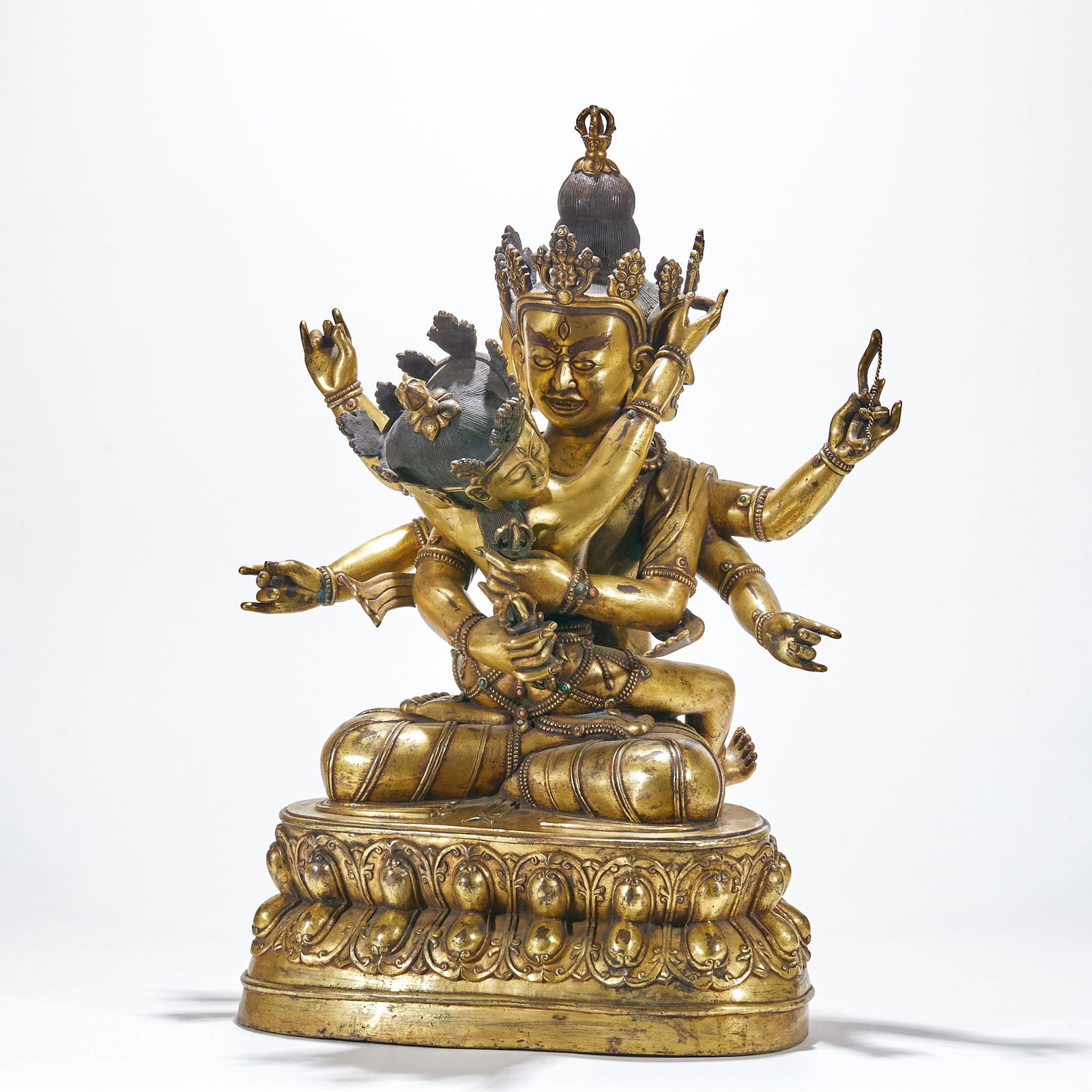 Gilded Bronze Hevajra Statue (1 of 12)