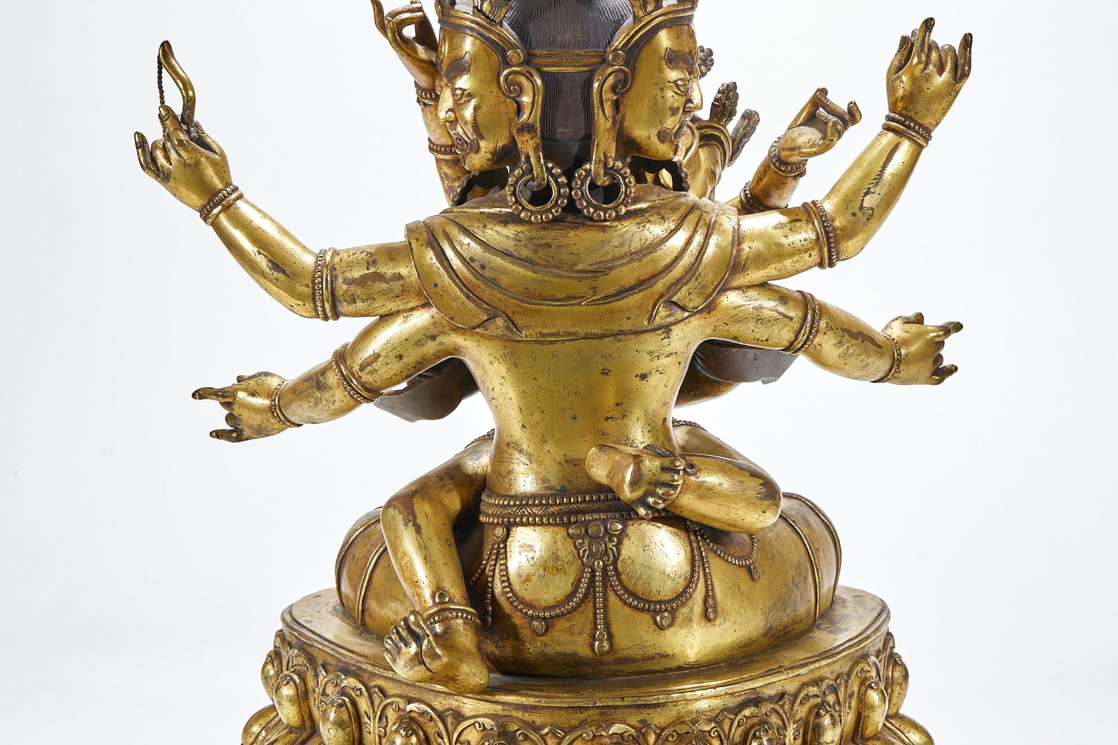 Gilded Bronze Hevajra Statue - 2