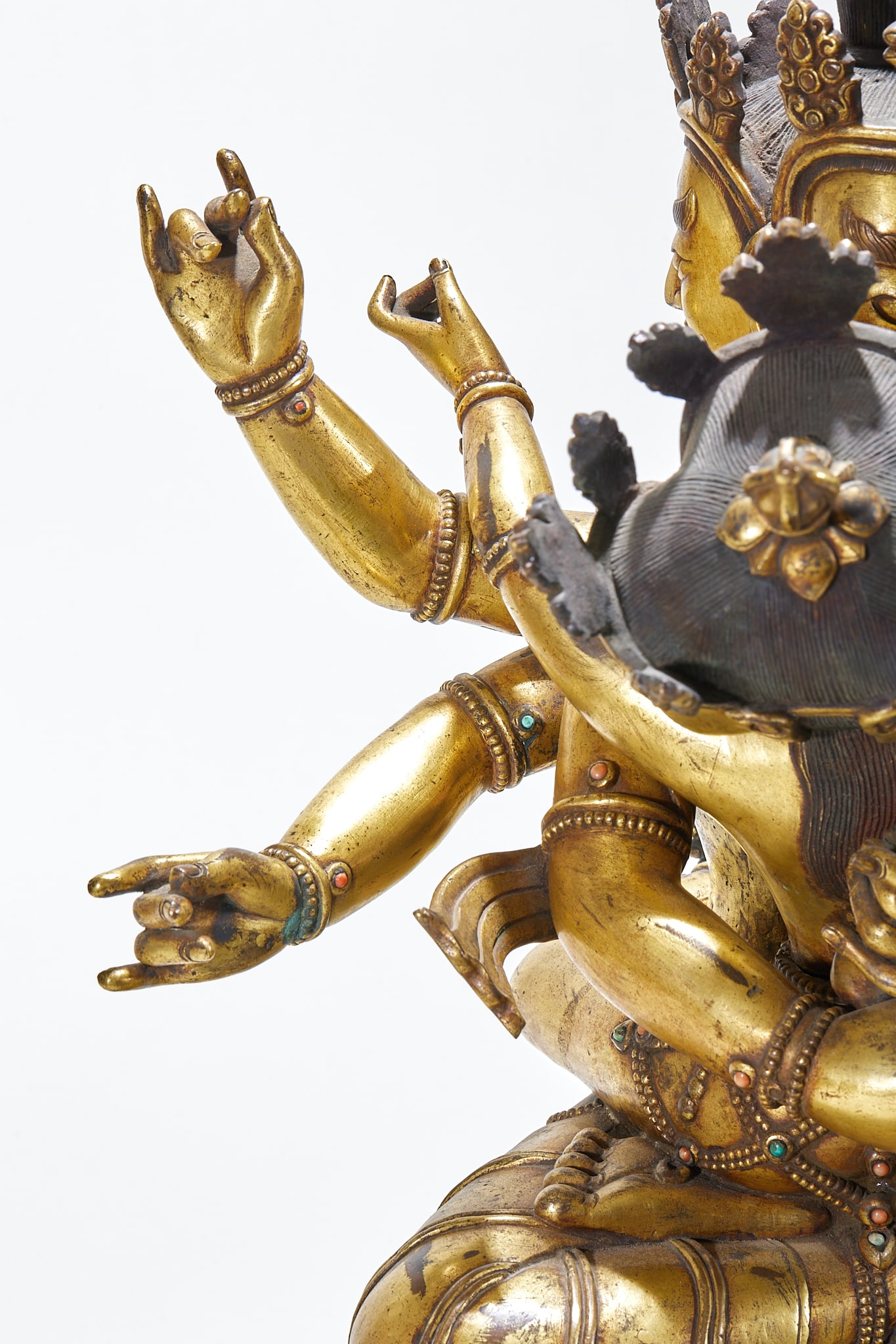 Gilded Bronze Hevajra Statue - 8