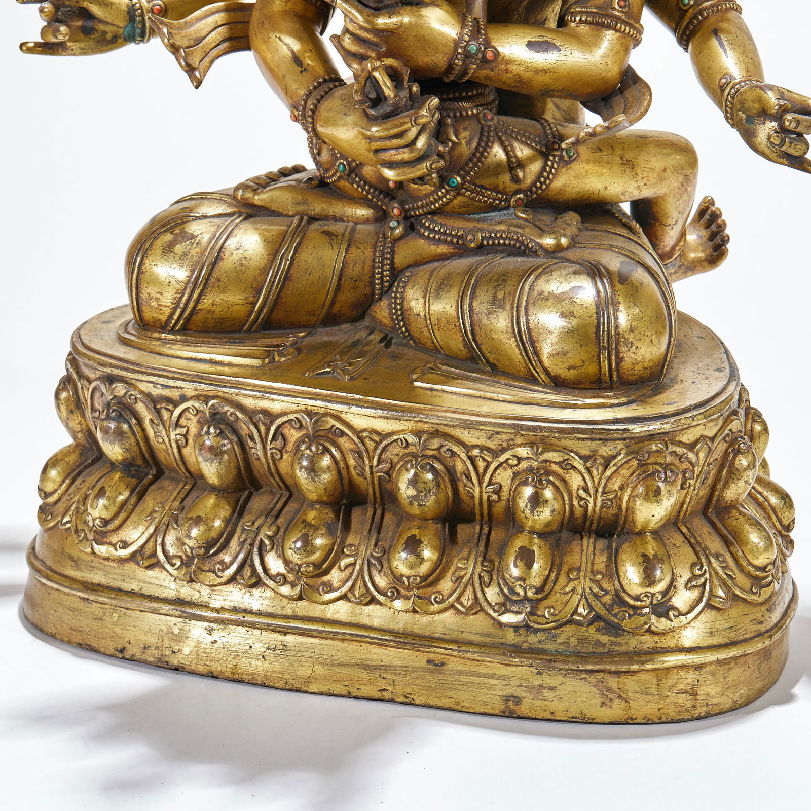 Gilded Bronze Hevajra Statue - 9