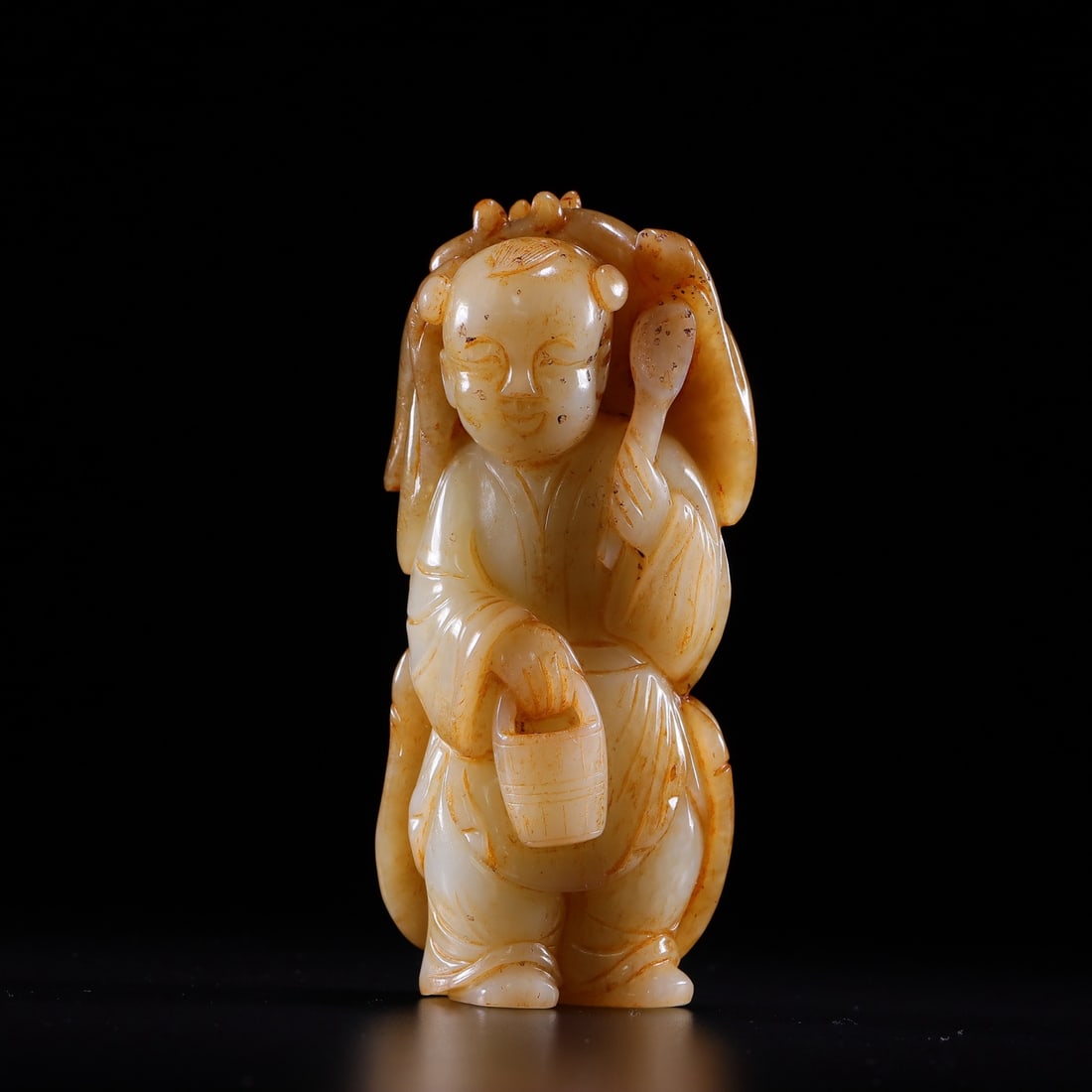 Hotan Jade Boy with Deer Hide - 3