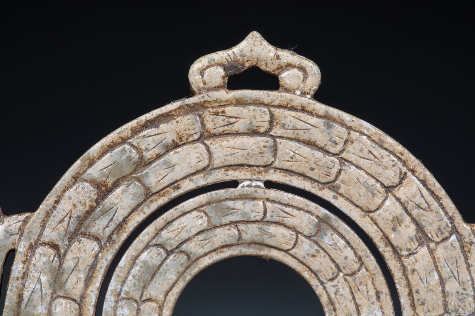 Jade Bi Disc with Chi Tiger Pattern - 5