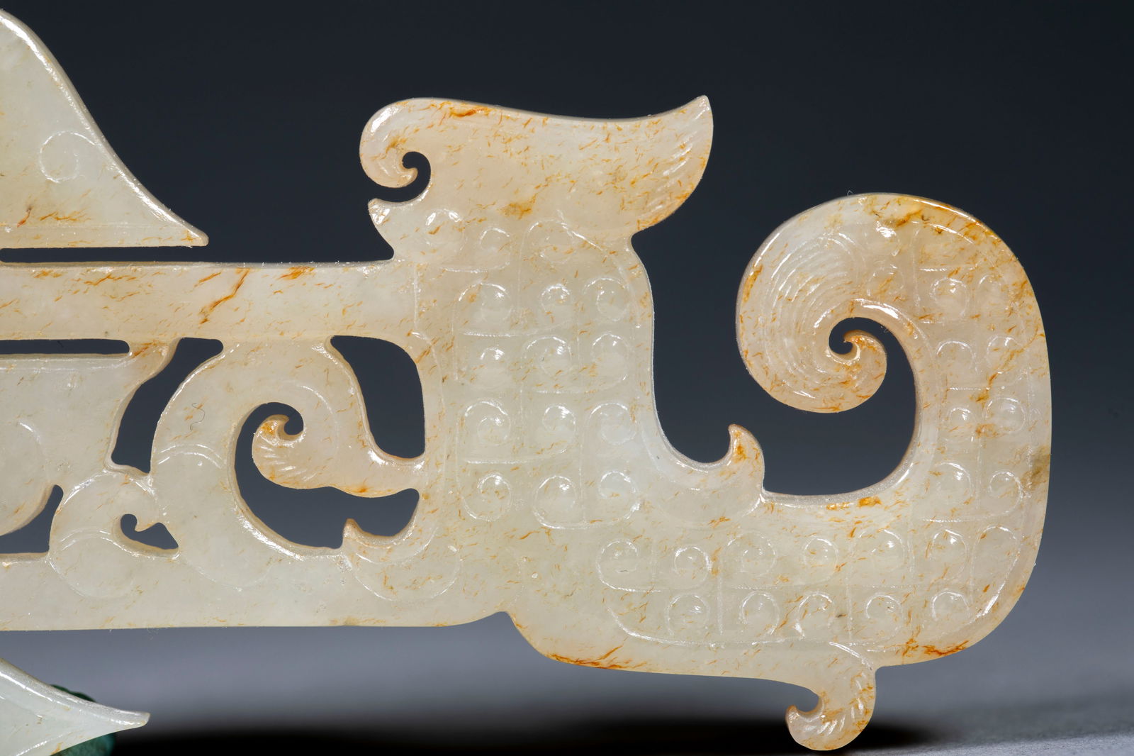 Openwork Jade Pendant with Phoenix and Cloud Patterns - 3