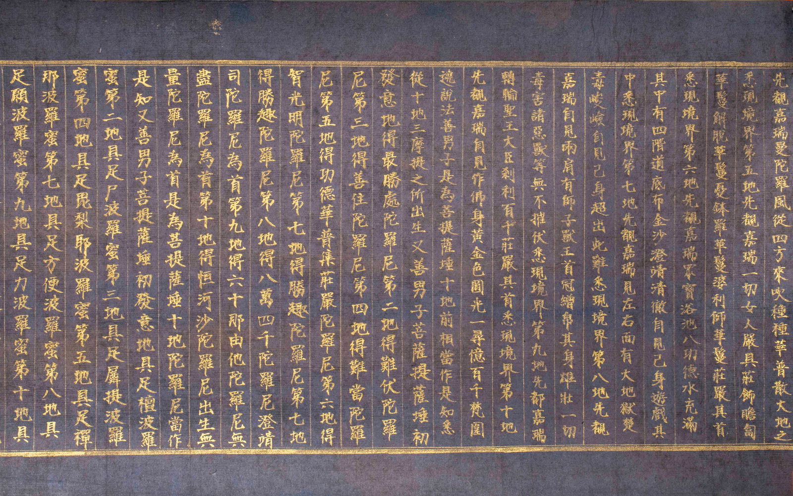 Gold-painted Buddhist Scripture The Ten Grounds Sutra - 2