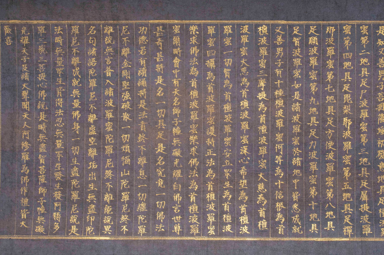 Gold-painted Buddhist Scripture The Ten Grounds Sutra - 3