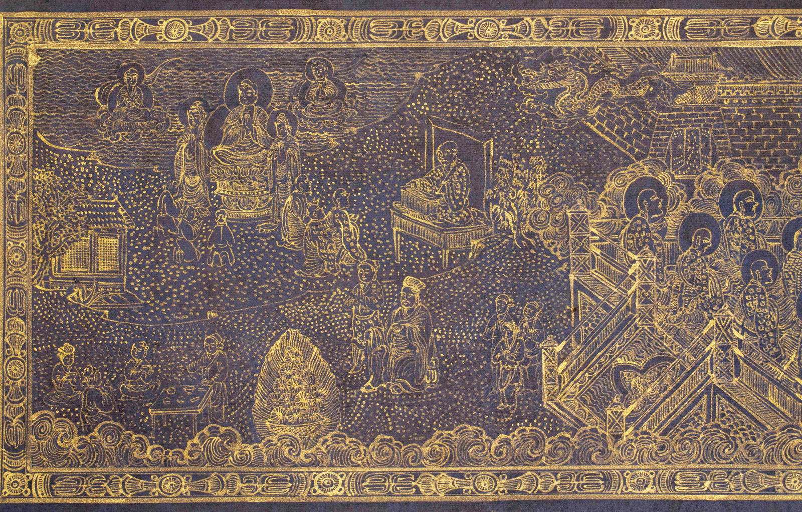 Gold-painted Buddhist Scripture The Ten Grounds Sutra - 8
