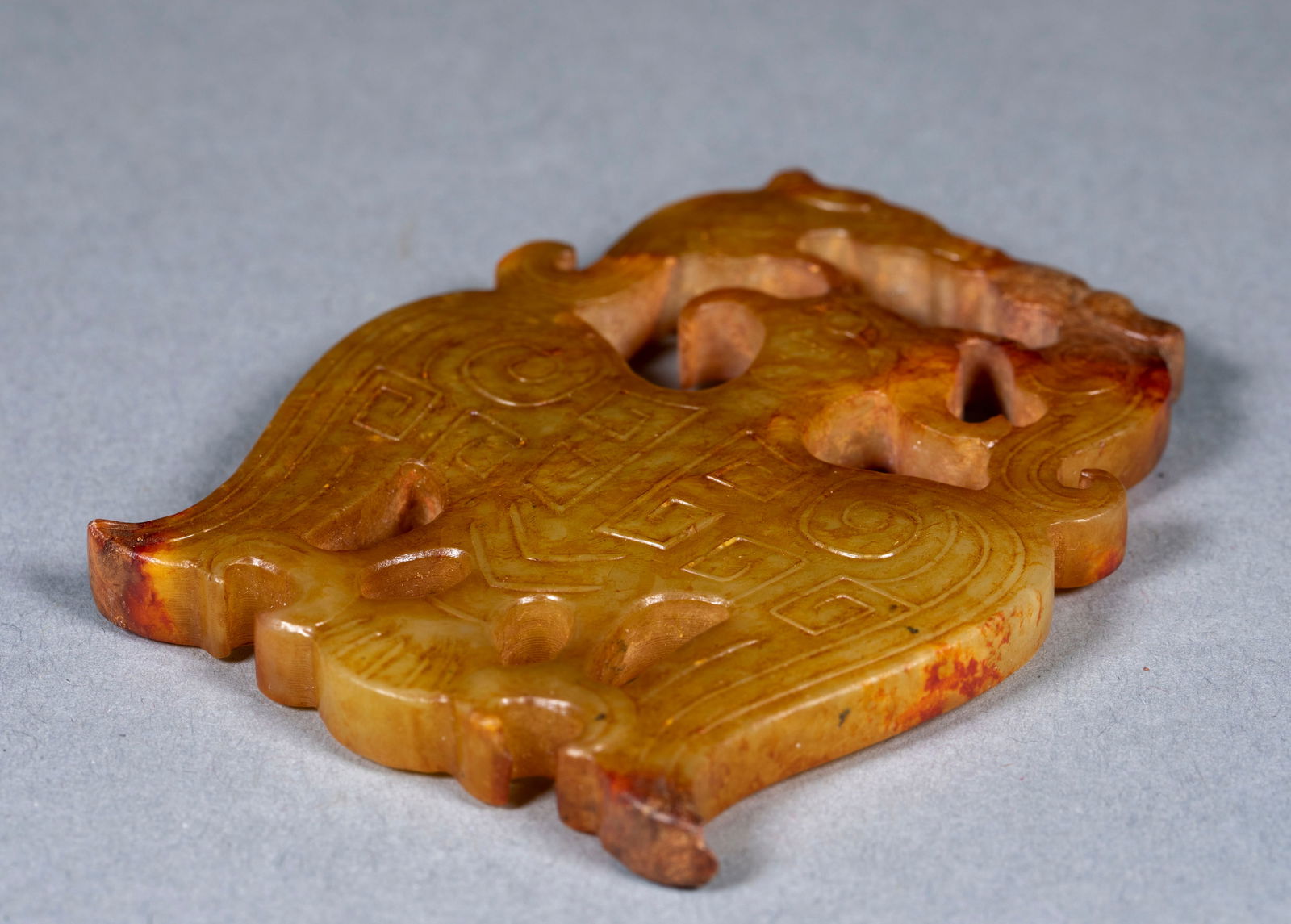 Openwork Jade Pendant with Phoenix Pattern - 8