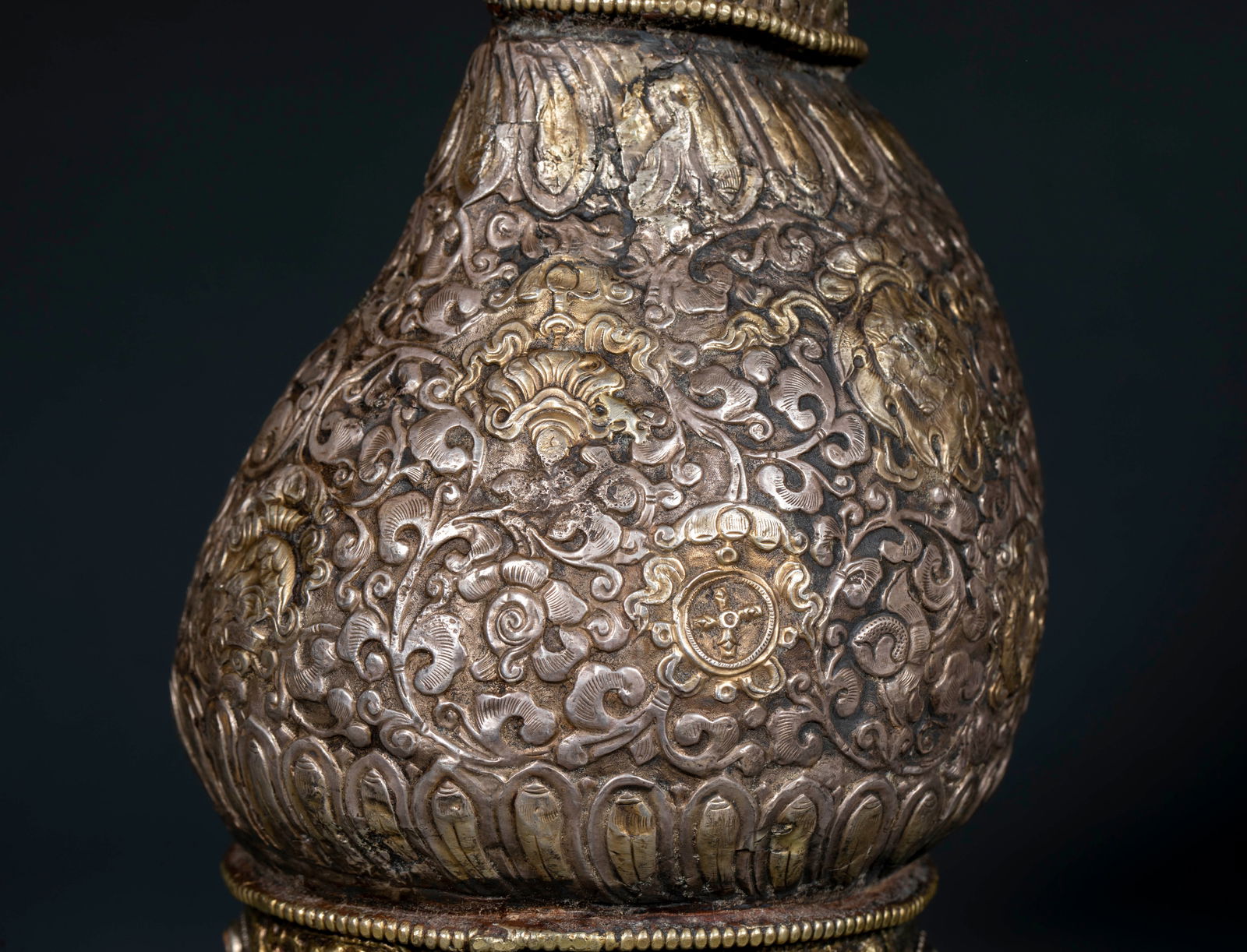 Tibetan Silver Conch Shell - 13