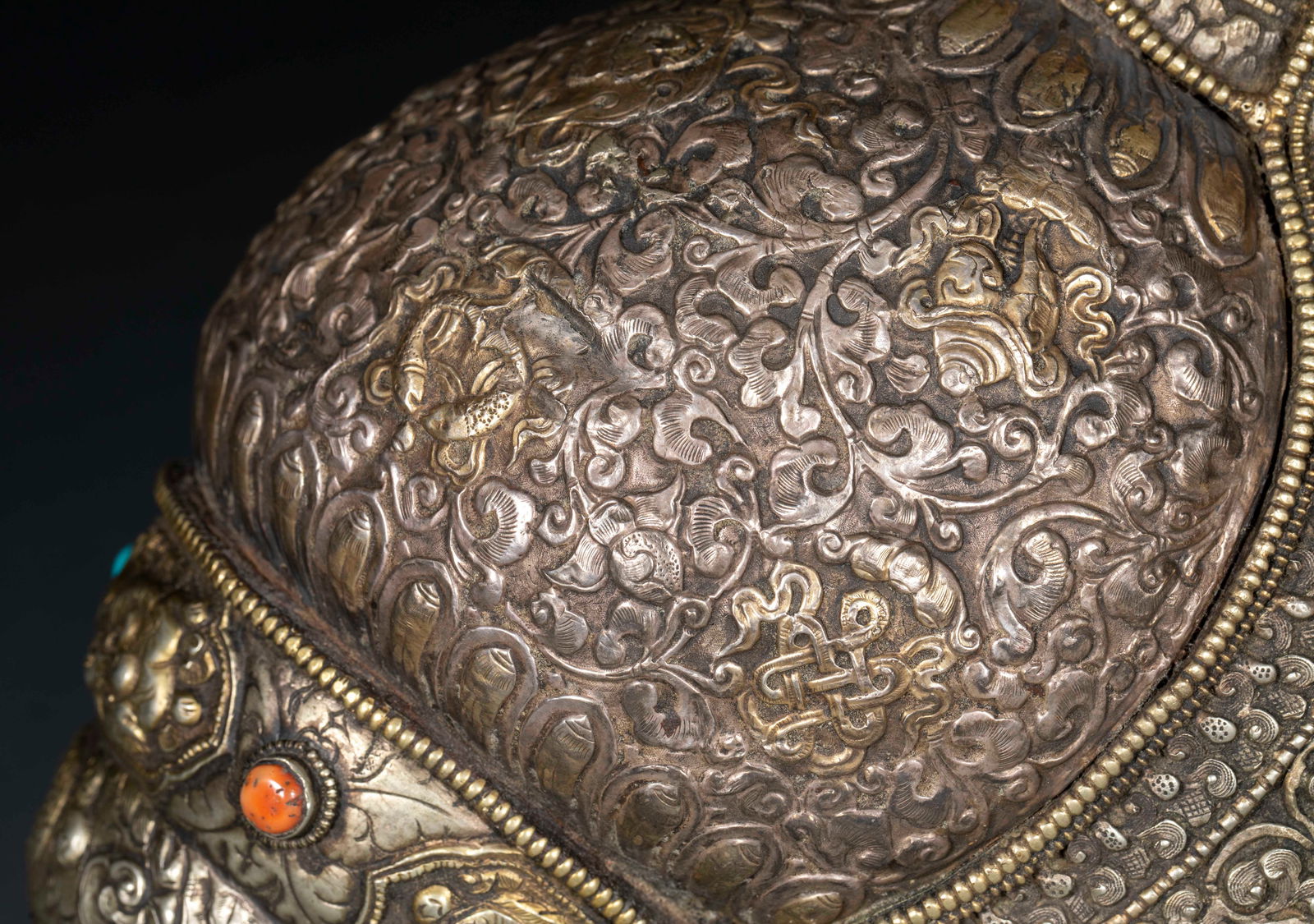 Tibetan Silver Conch Shell - 6