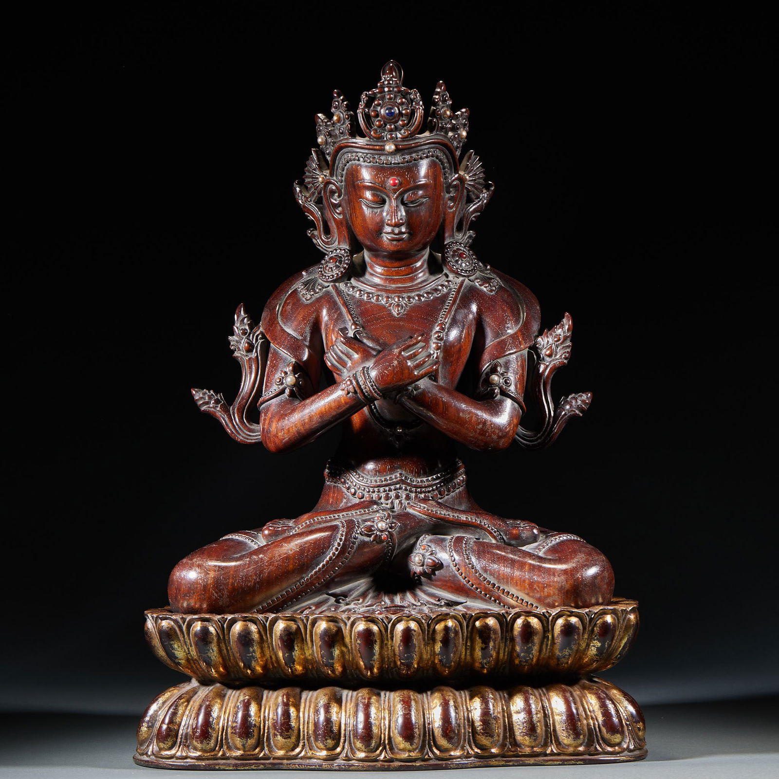 Agarwood Statue of Vajrapani (Base: Camphor Wood) (1 of 11)