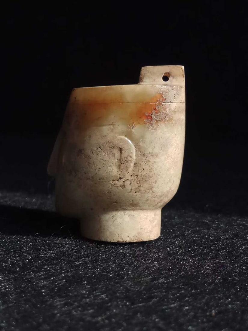 Hetian Jade Human Head Pendant - 6