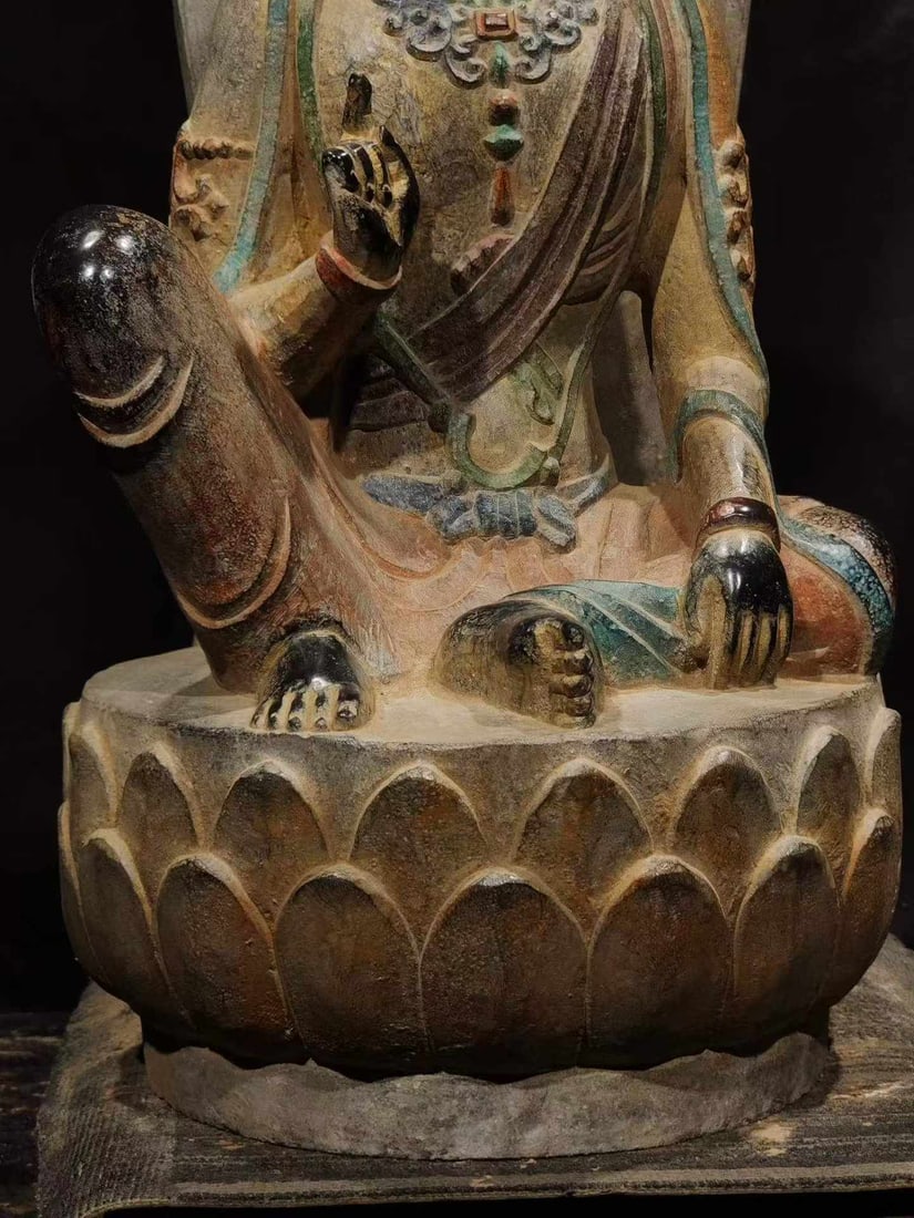Bluestone Painted Guanyin - 3