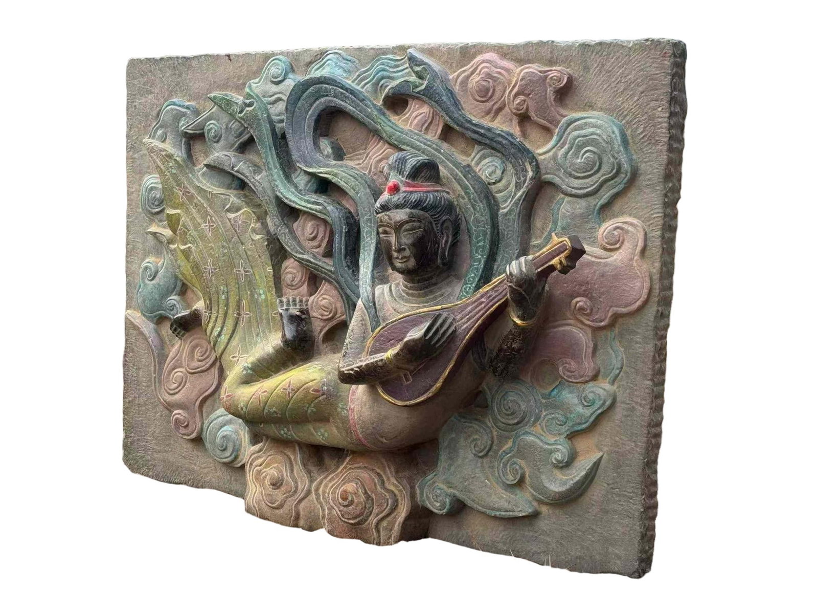 Bluestone Mural Flying Apsaras - 4